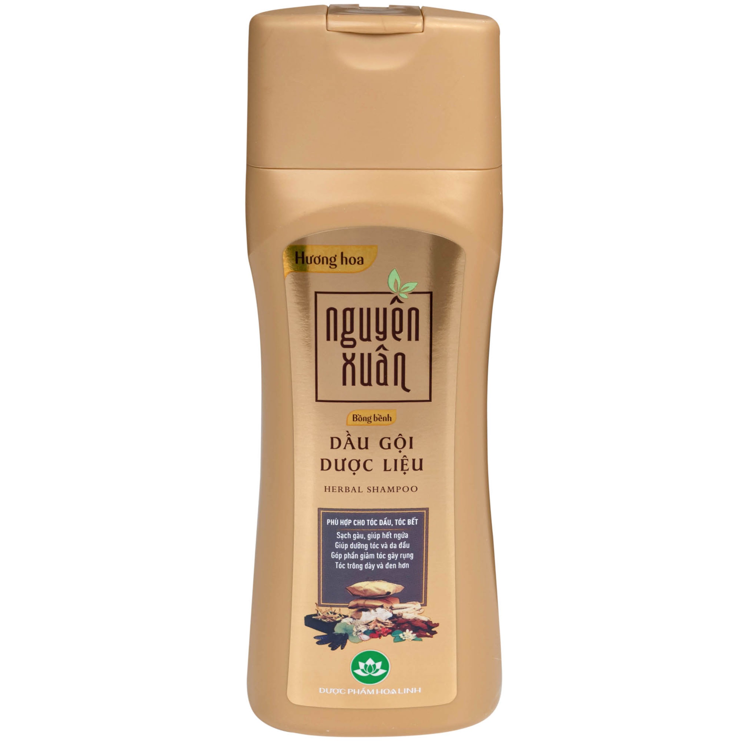 Dầu gội dược liệu Nguyên Xuân vàng giảm gãy rụng, da đầu nhiều dầu (260g)