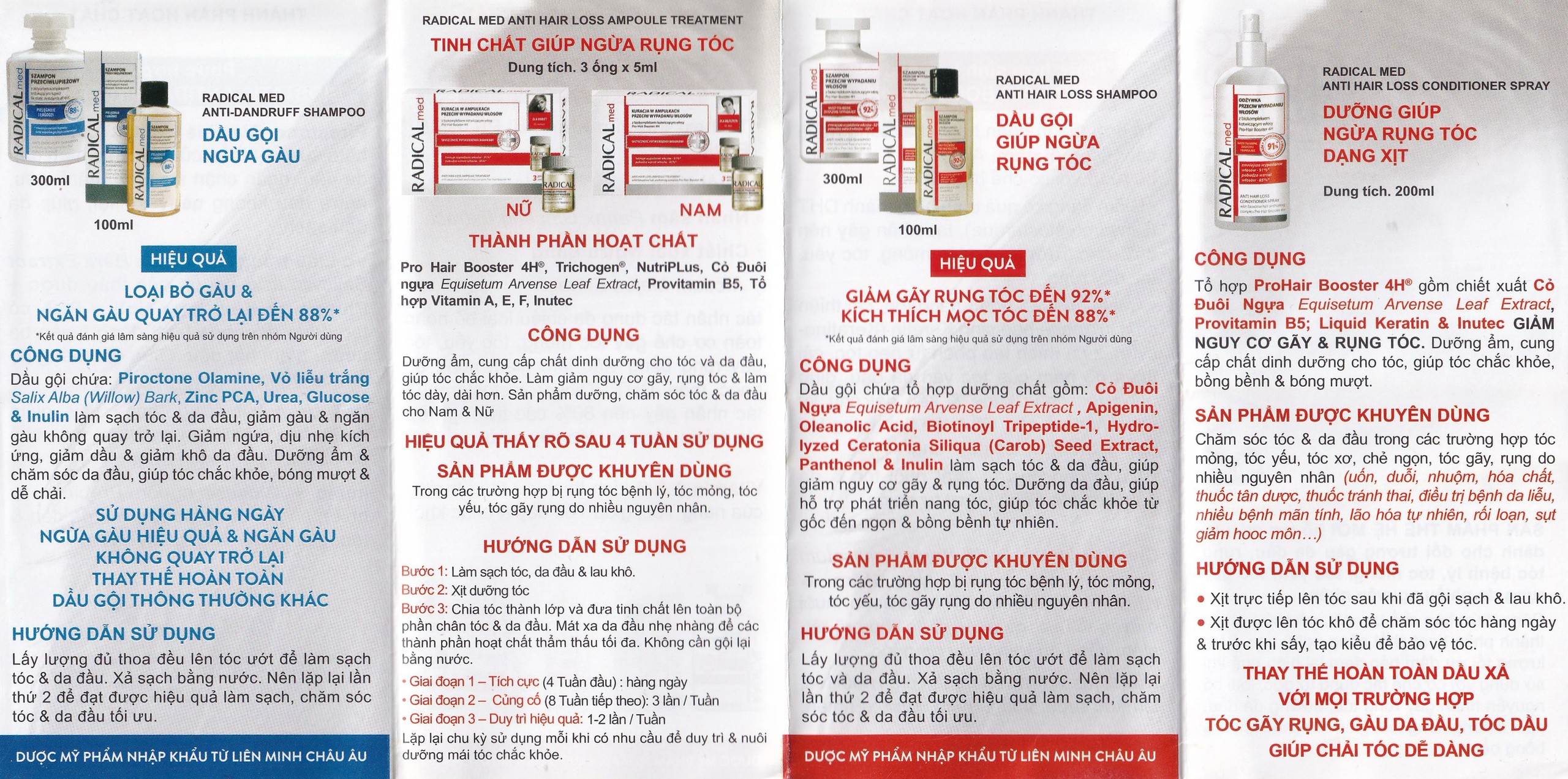 Tinh chất Radical Med Anti-Hair Loss ngừa rụng tóc cho nam (3 ống)