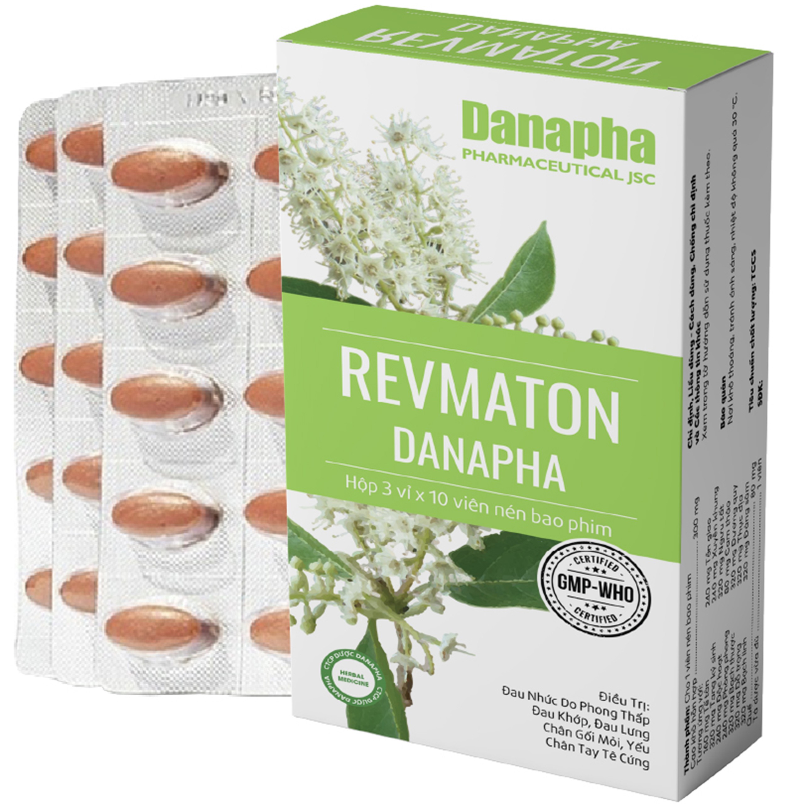 Thuốc Revmaton Danapha điều trị đau nhức do phong thấp (3 vỉ x 10 viên)