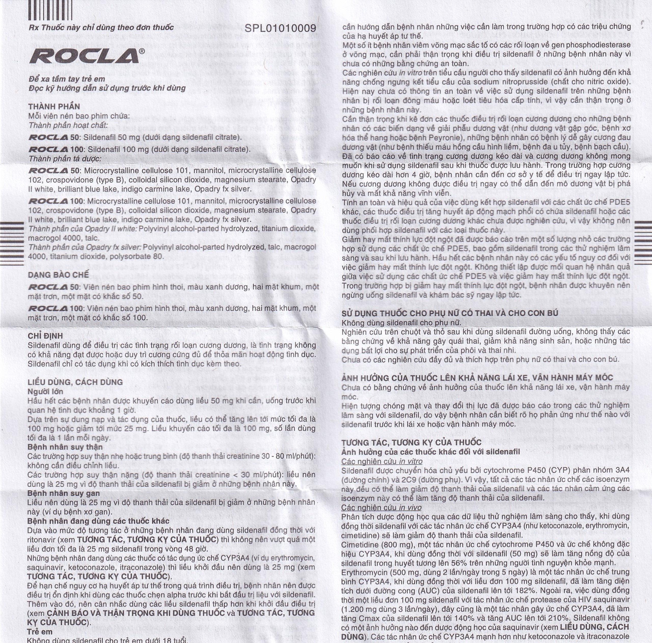 Thuốc Rocla 50 Fremed điều trị các tình trạng rối loạn cương dương (1 vỉ x 4 viên)