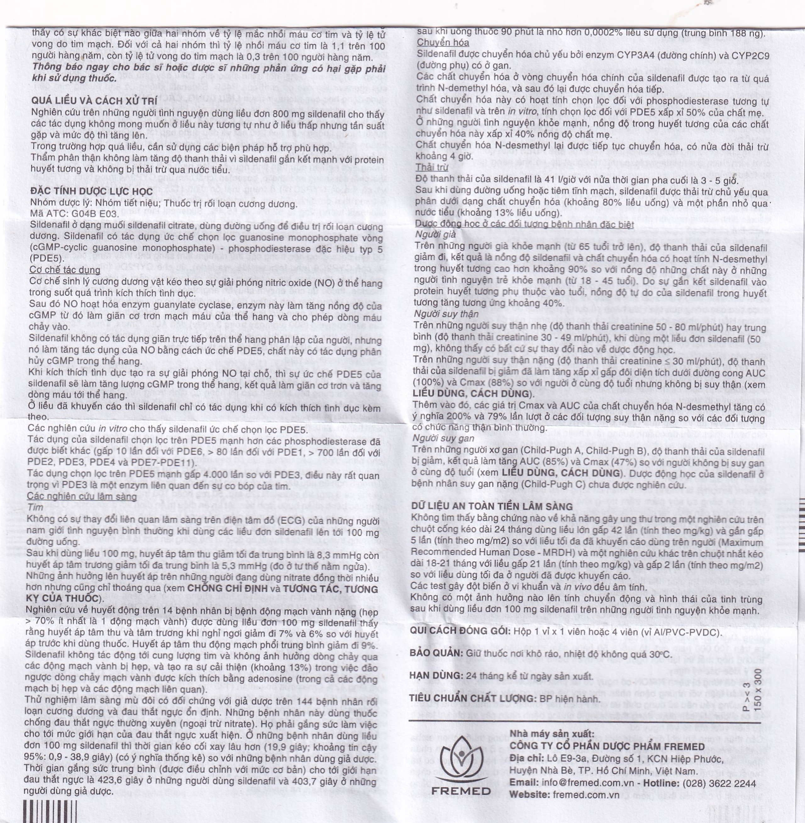 Thuốc Rocla 50 Fremed điều trị các tình trạng rối loạn cương dương (1 vỉ x 4 viên)