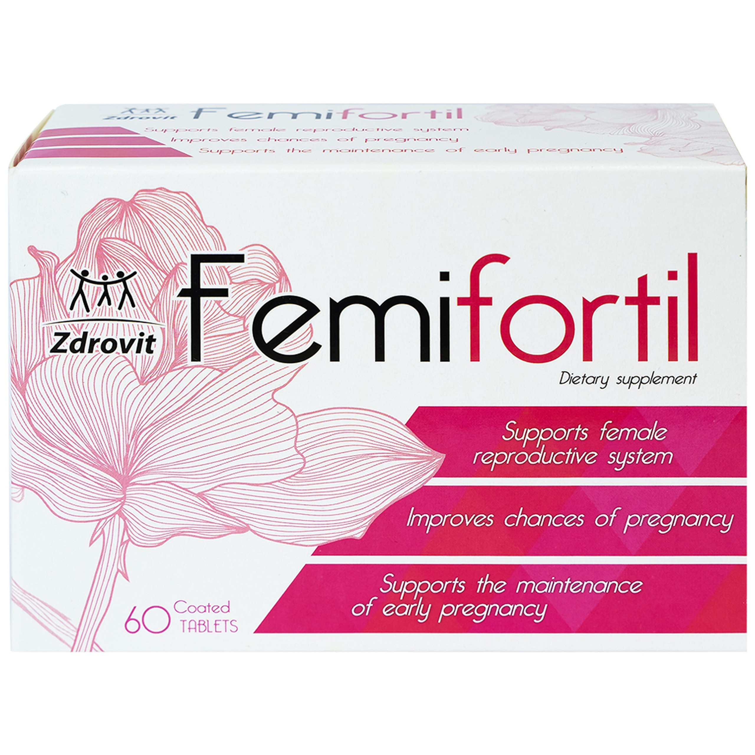 Viên uống Femifortil NP Pharma bổ sung Vitamin, khoáng chất và thảo dược cho phụ nữ mang thai (4 vỉ x 15 viên)