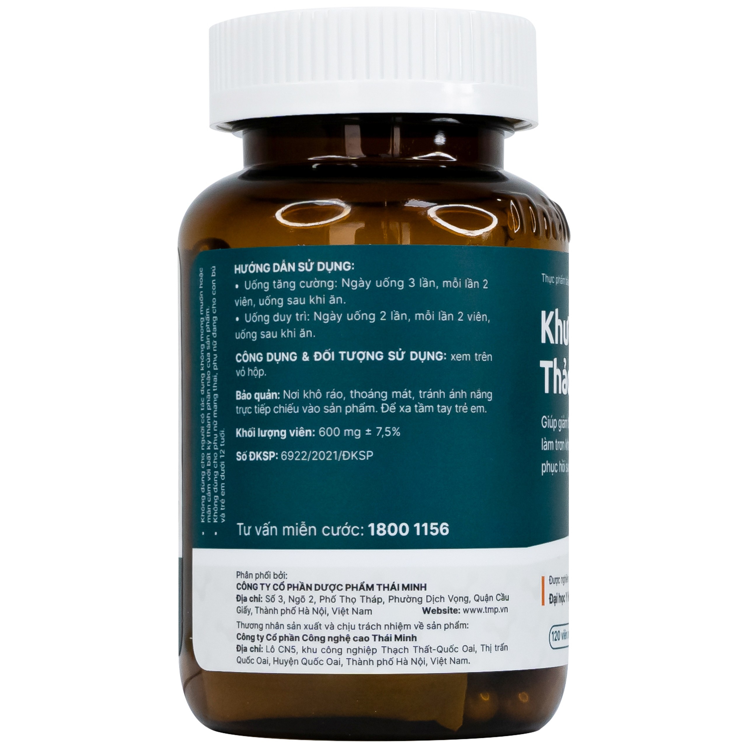 Viên uống Khương Thảo Đan Gold Thái Minh giảm đau, làm trơn khớp và phục hồi sụn khớp (120 viên)