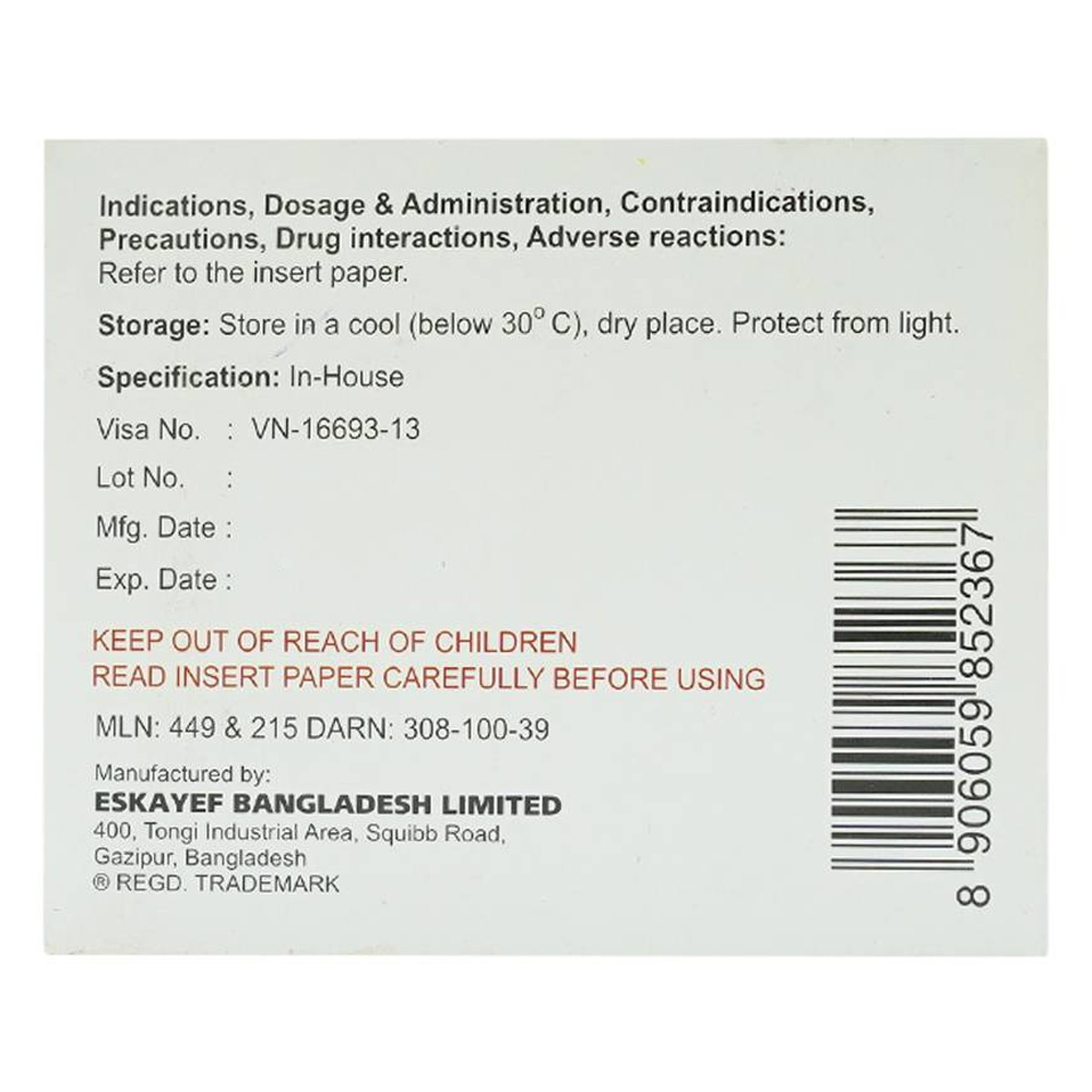 Thuốc Eskafolvit Capsule Eskayef phòng và điều trị bệnh thiếu máu do thiếu sắt (15 vỉ x 6 viên)