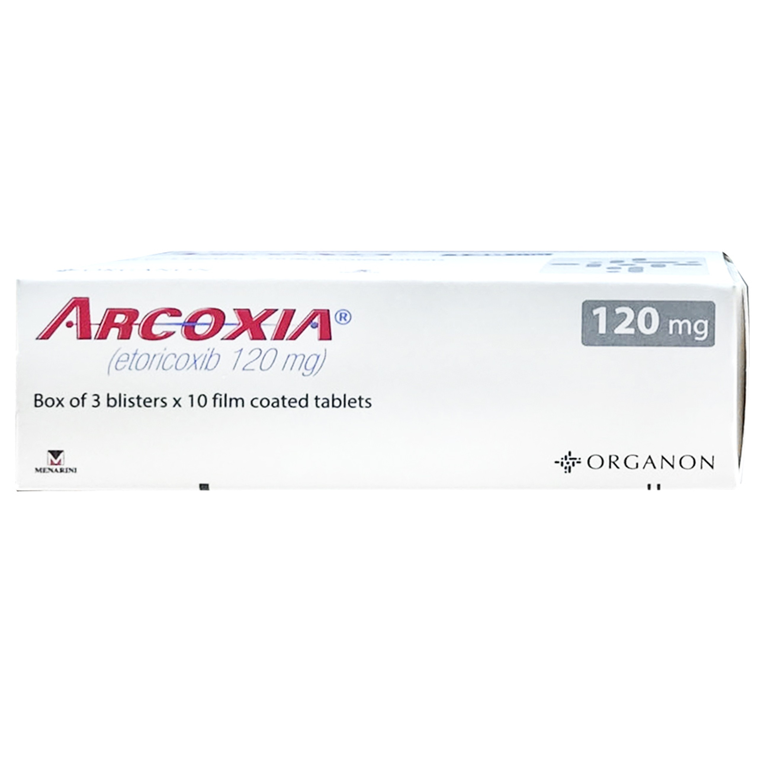 Thuốc Arcoxia 120mg Organon điều trị cấp tính và mãn tính thoái hoá khớp và viêm khớp dạng thấp (3 vỉ x 10 viên)