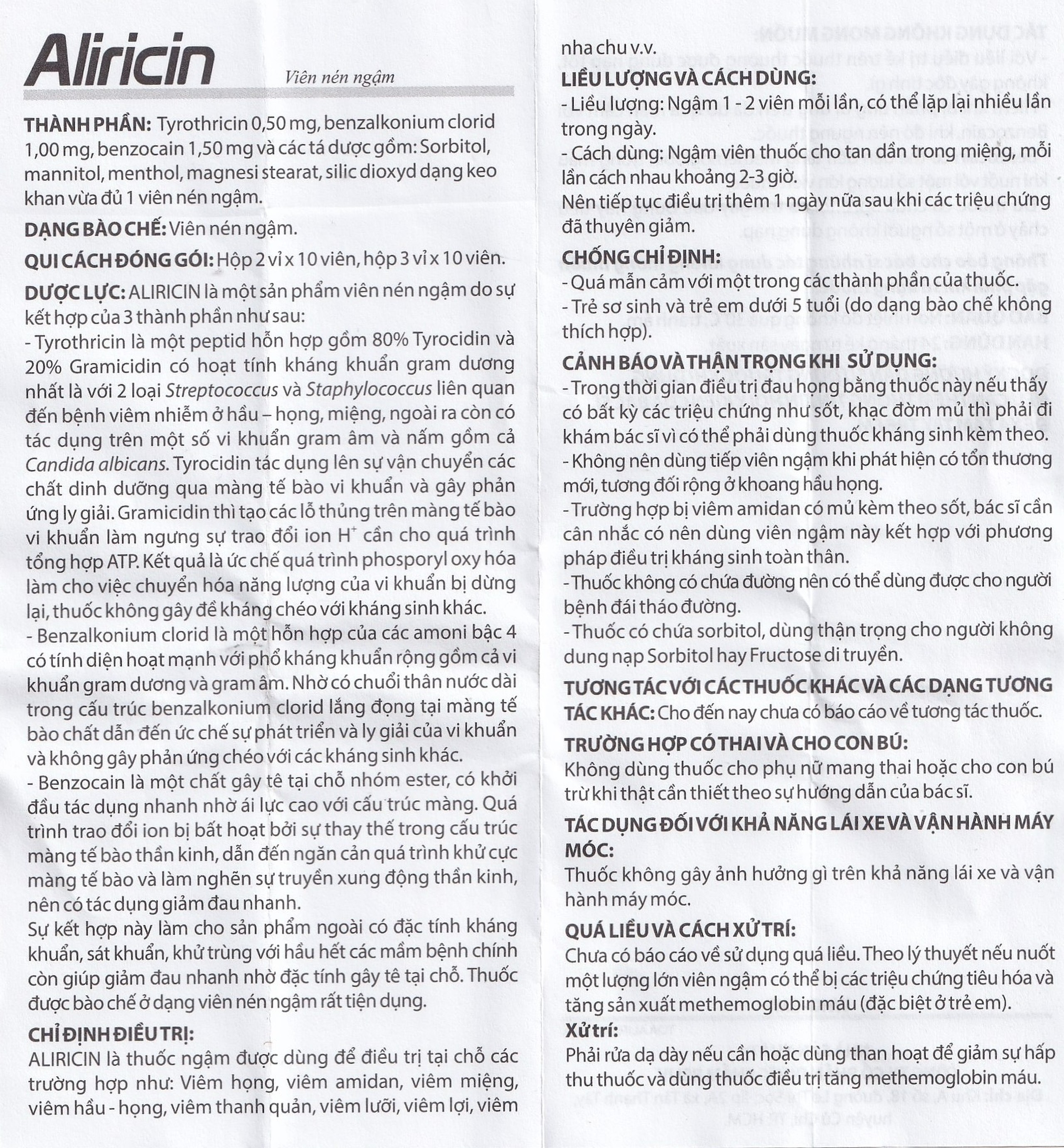 Thuốc Aricicin Reliv điều trị viêm họng, viêm amidan, viêm miệng, viêm hầu (2 vỉ x 10 viên)
