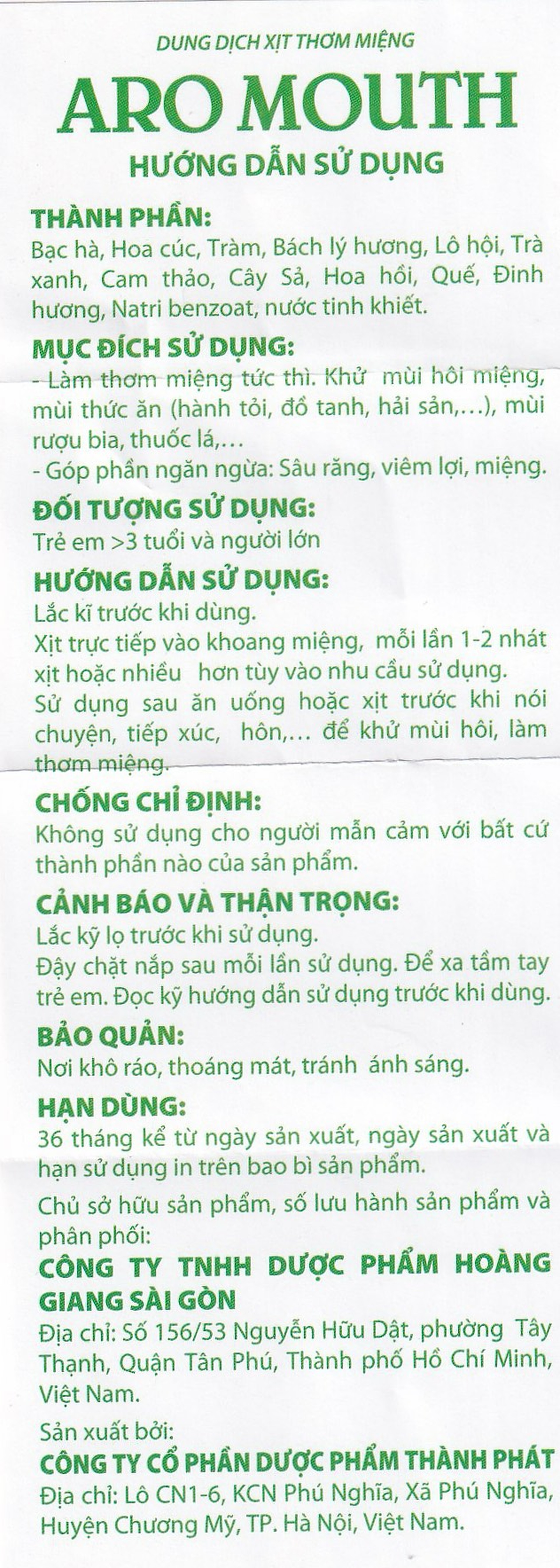 Xịt thơm miệng Aro Mouth 10ml giúp khử mùi hôi miệng, giảm sâu răng, viêm lợi