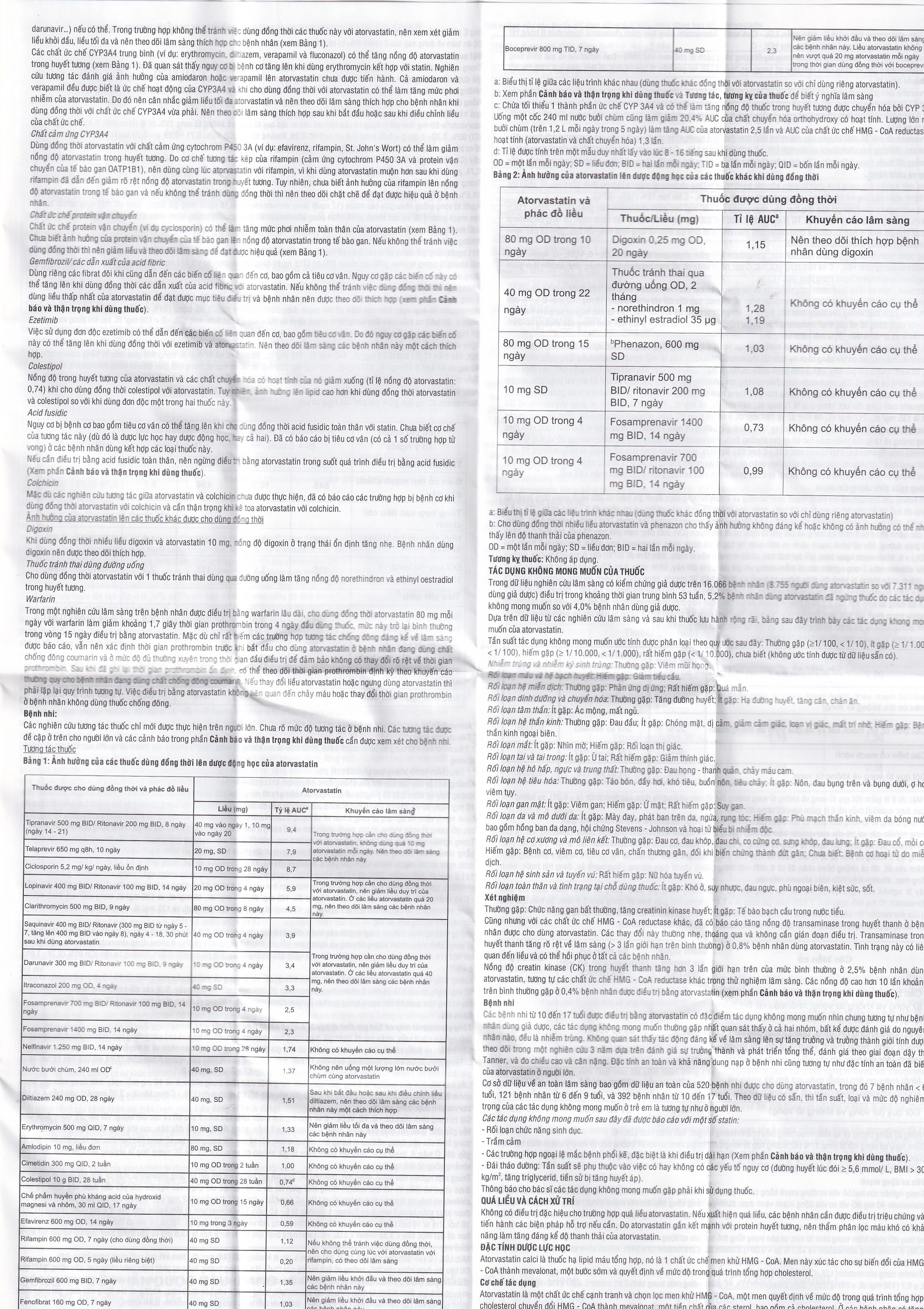 Thuốc Atorlip 20mg DHG điều trị tăng cholesterol toàn phần và LDL-cholesterol (3 vỉ x 10 viên)