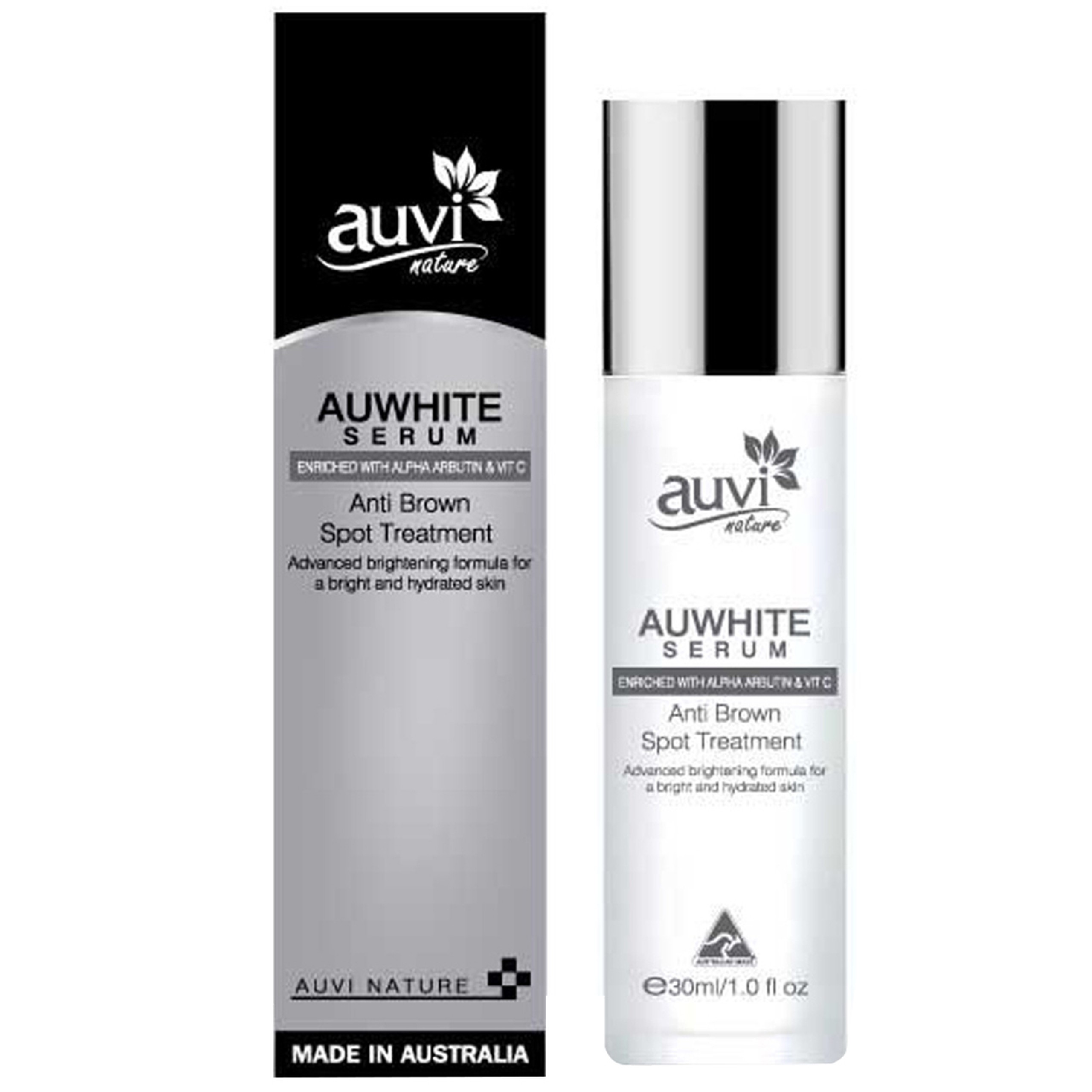 Serum Auwhite Auvi Nature giúp làm mờ đốm nâu, dưỡng ẩm và làm sáng da (30ml)