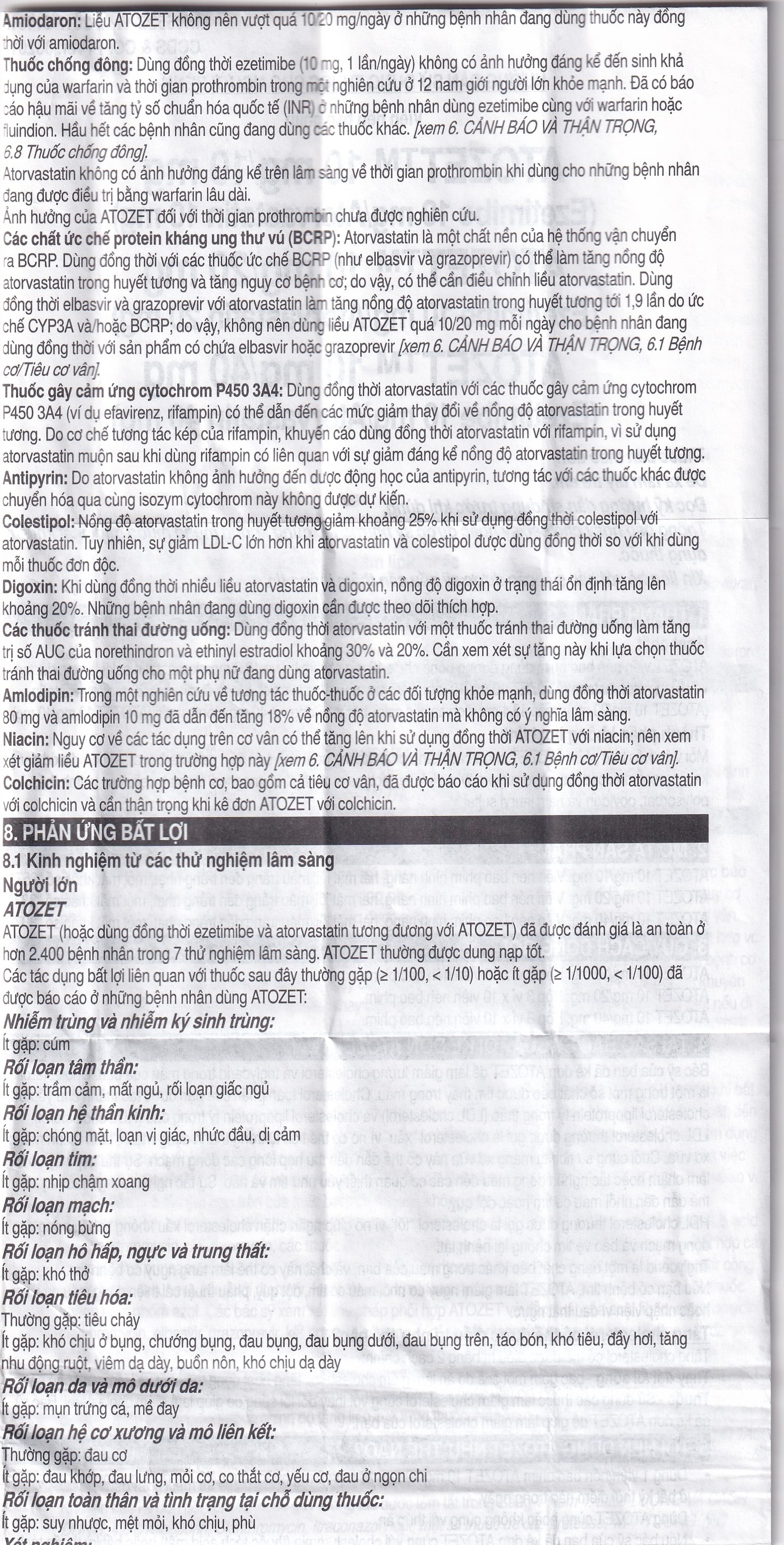 Thuốc Atozet 10mg/10mg MSD điều trị rối loạn mỡ máu, phòng ngừa các bệnh tim mạch (3 vỉ x 10 viên)