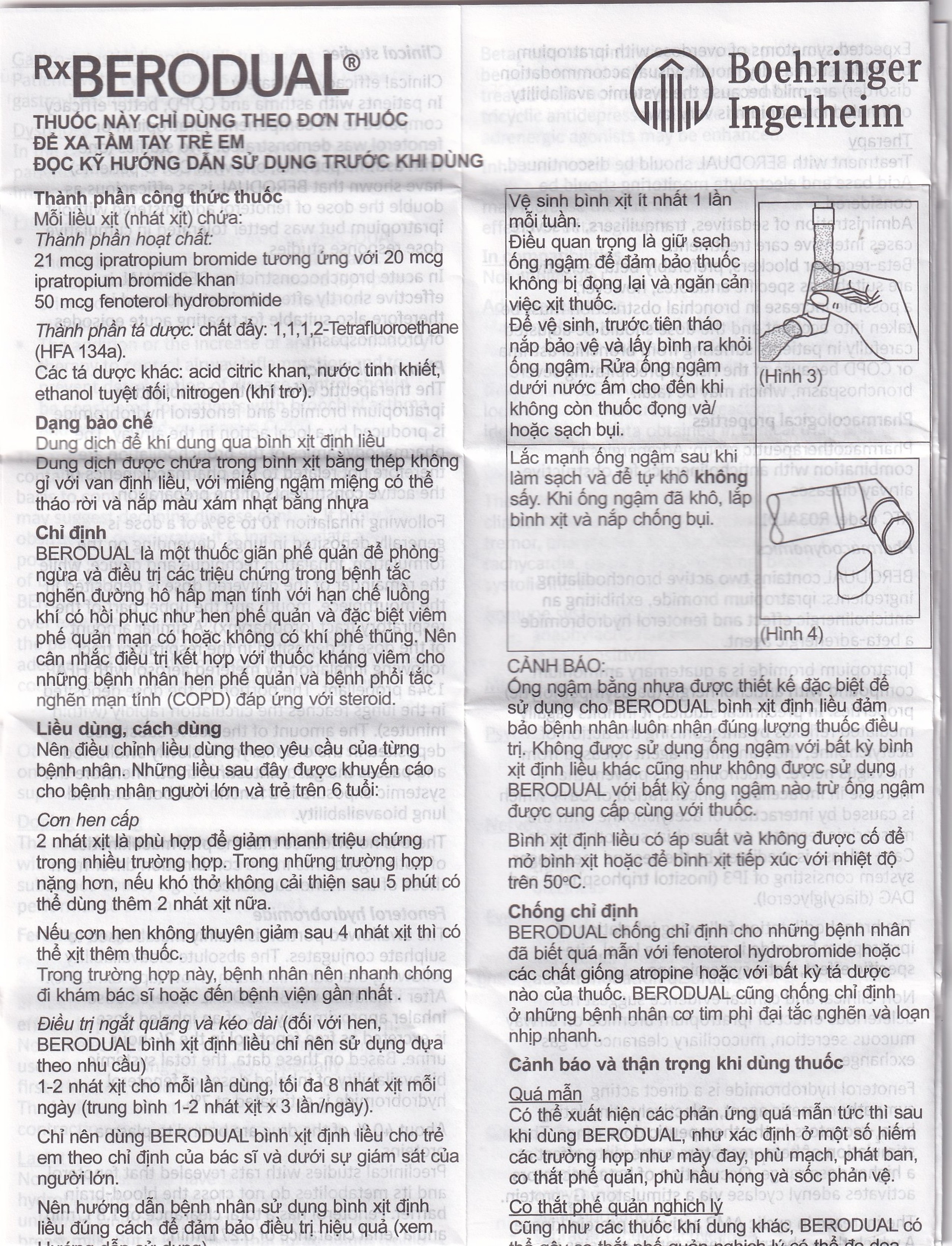 Dung dịch Berodual Boehringer hỗ trợ giãn phế quản (10ml)
