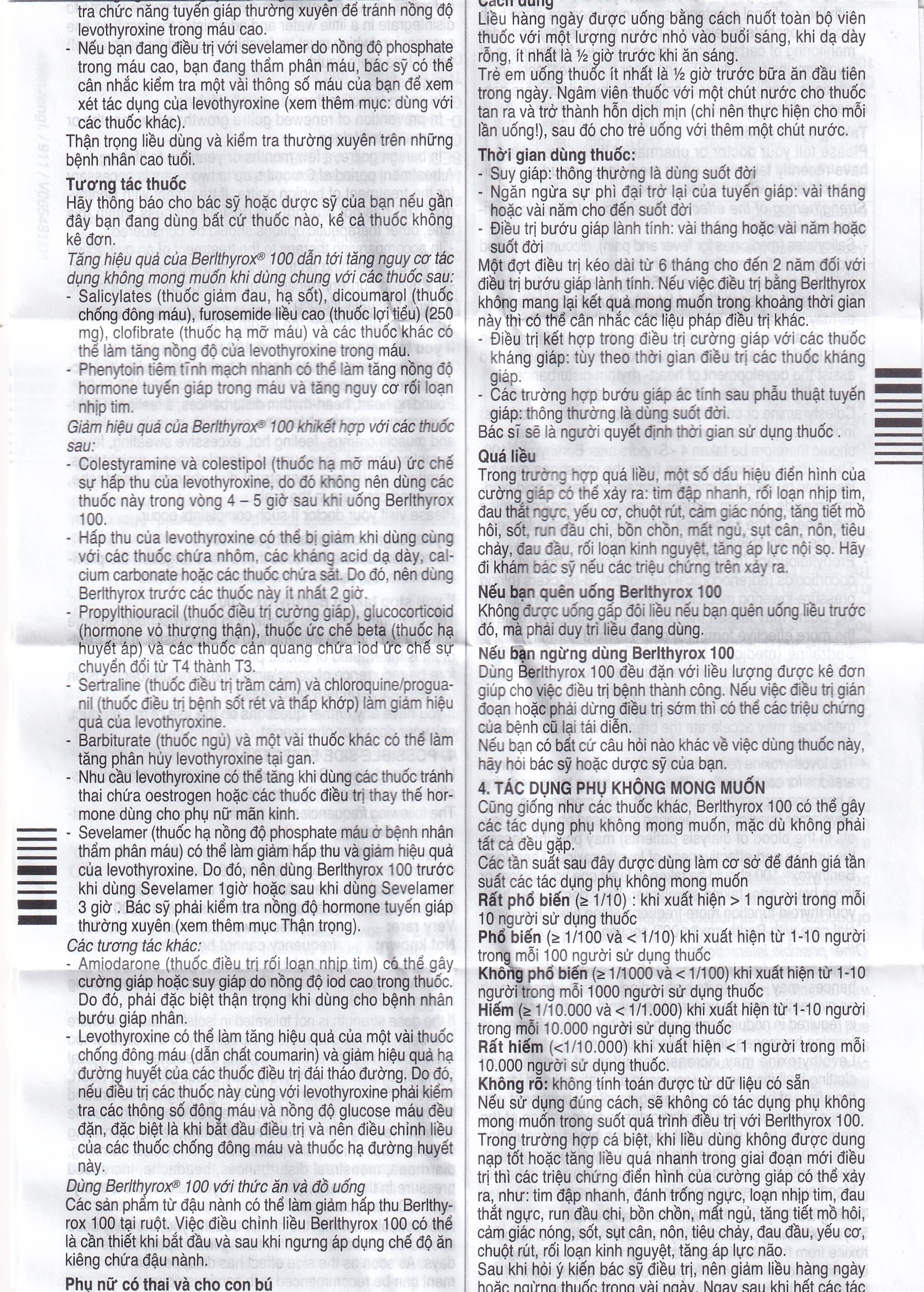 Thuốc Berlthyrox 100 Menarini điều trị thiểu năng tuyến giáp (4 vỉ x 25 viên)