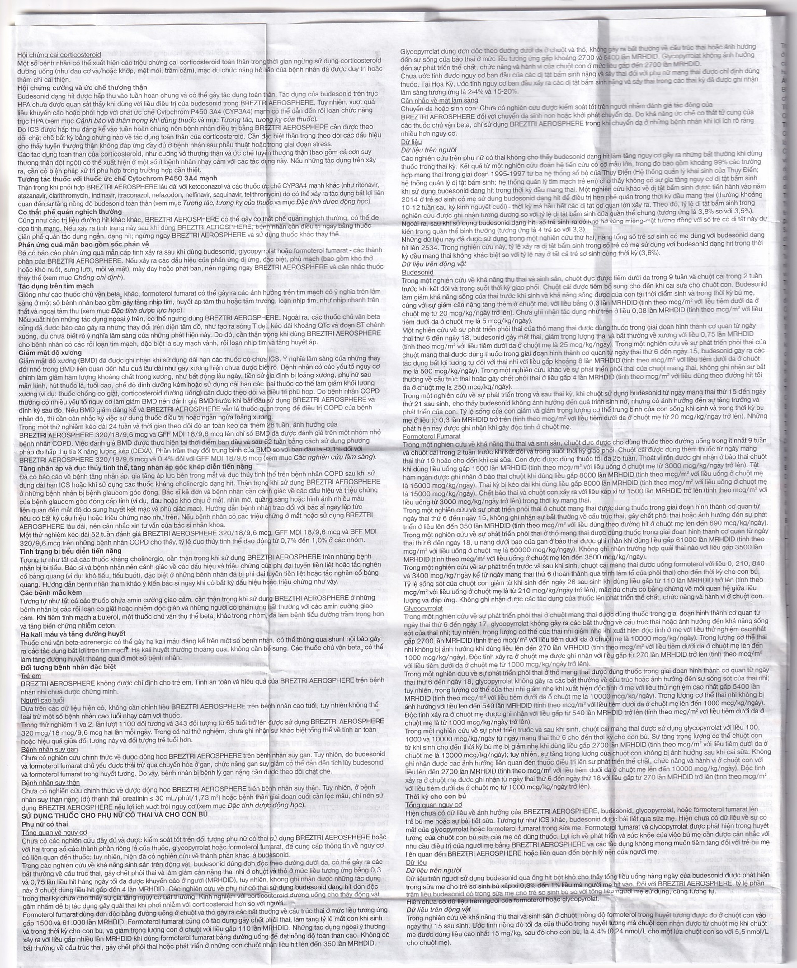 Thuốc hít Breztri 160/7.2/5mcg Astrazeneca giảm co thắt phế quản (120 liều)