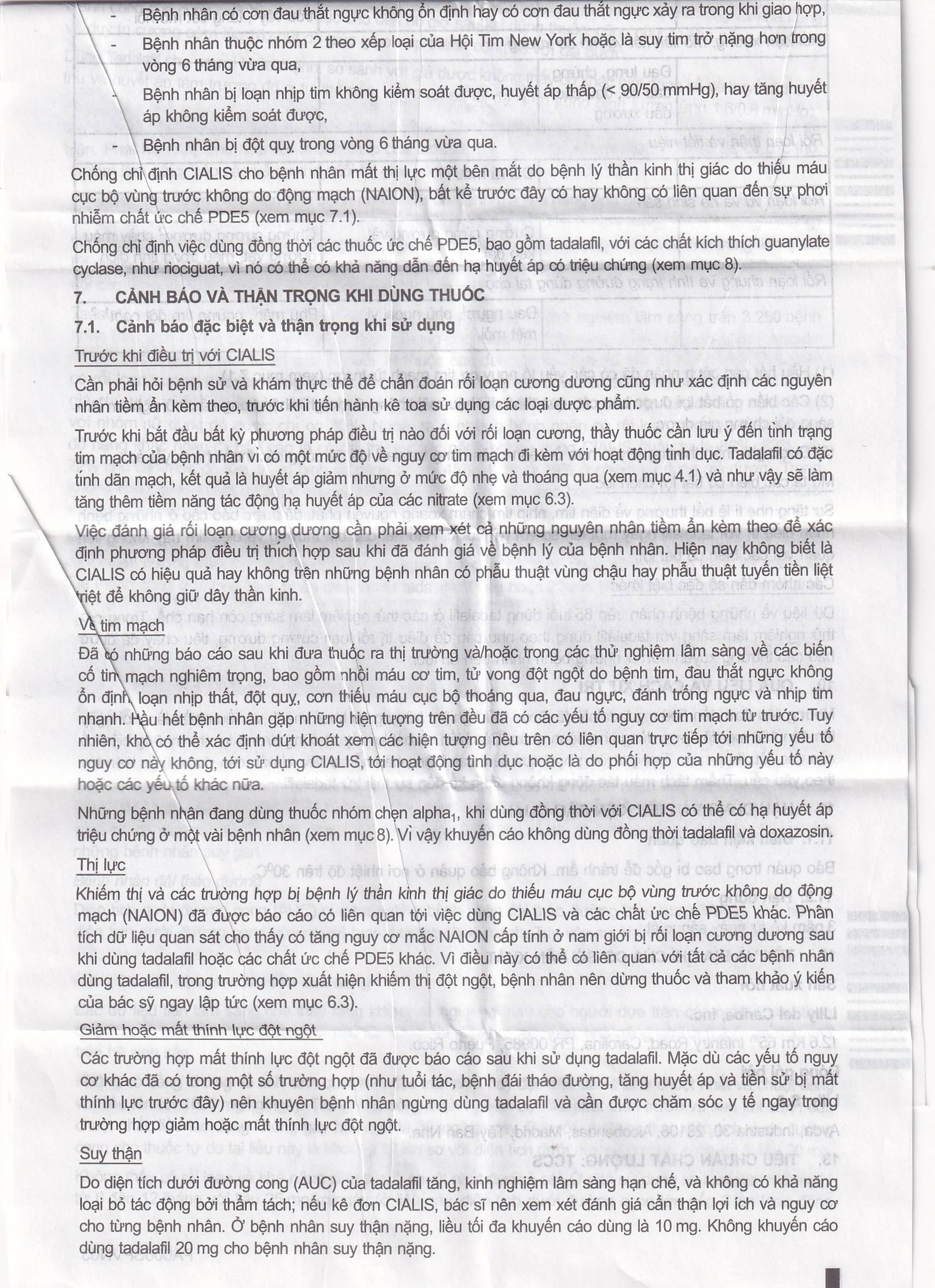 Thuốc Cialis Lilly điều trị rối loạn cương dương (1 vỉ x 2 viên)