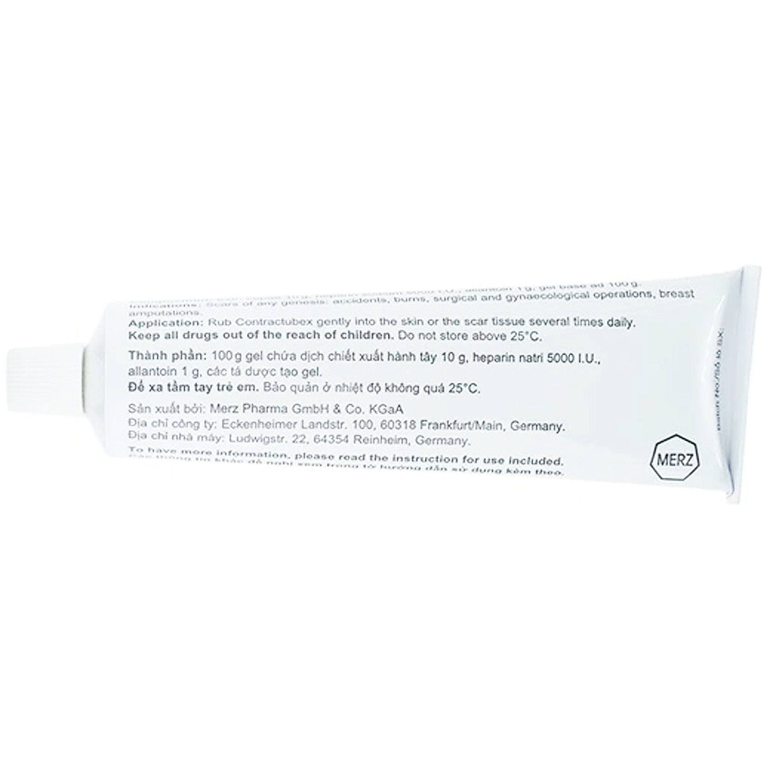 Gel Contractubex Merz điều trị sẹo lồi, sẹo phì đại (50g)