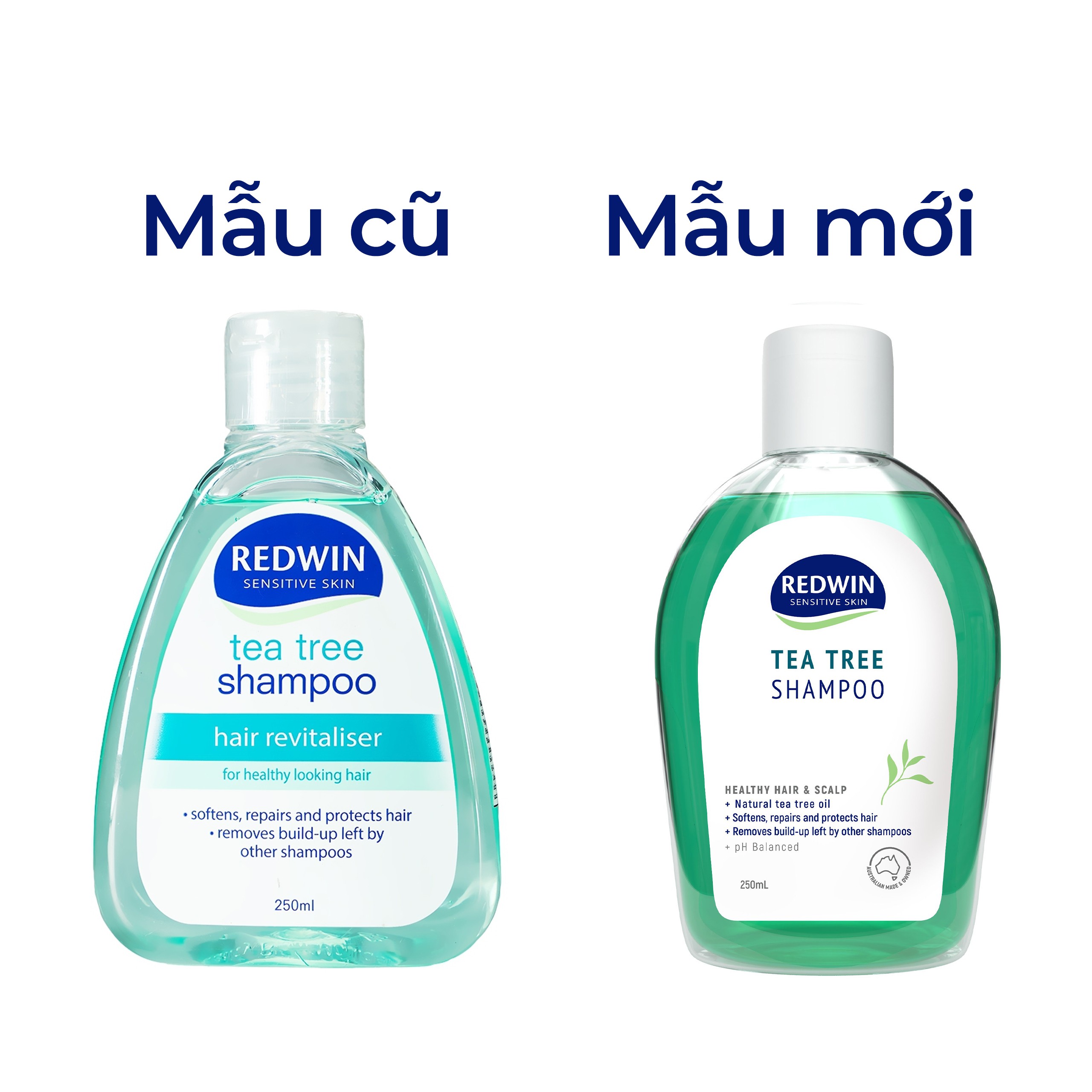 Dầu gội Redwin Tea Tree Shampoo Hair Revitaliser hỗ trợ giảm gàu và nấm da đầu (250ml)