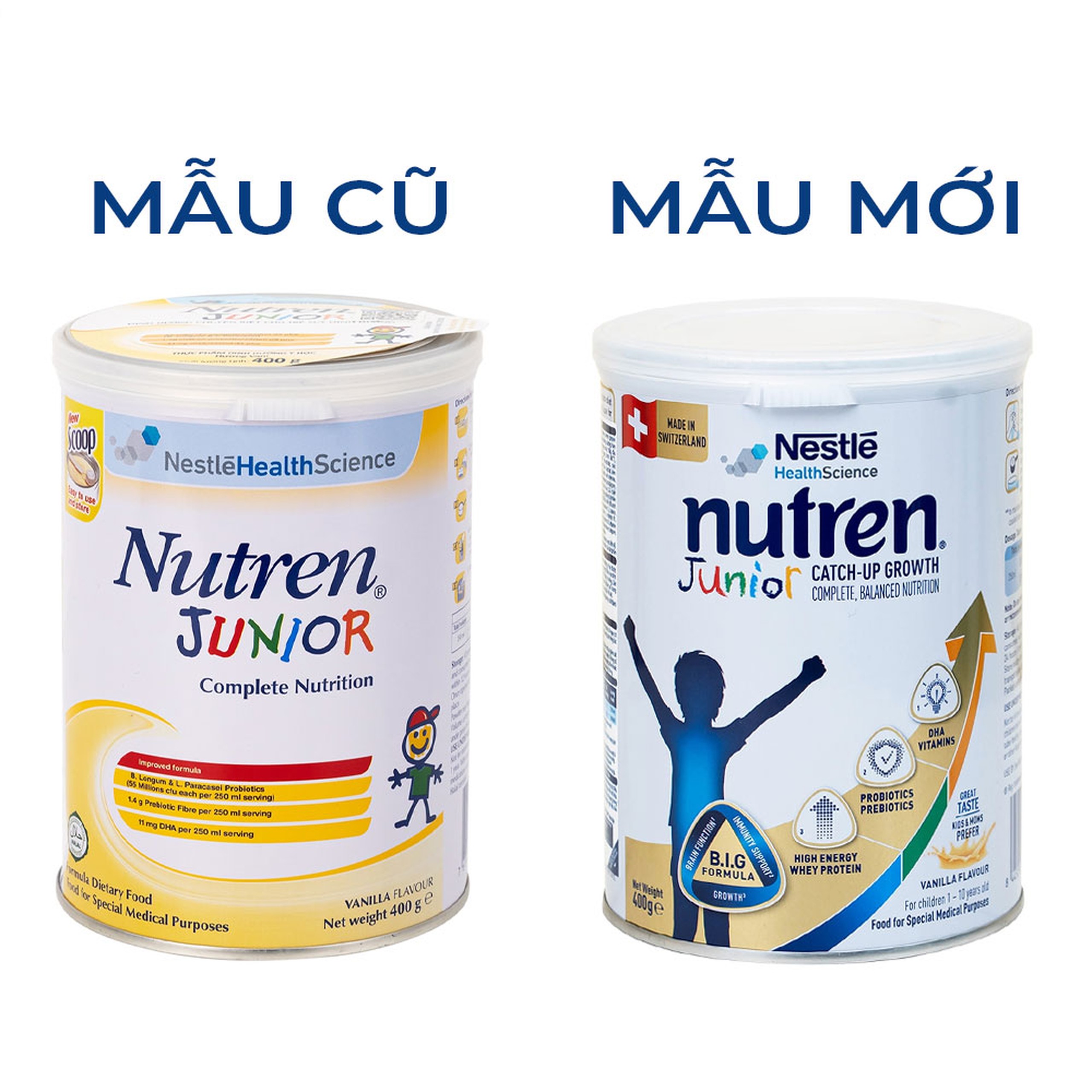 Sữa bột Nutren Junior 400g Nestlé bổ sung hoặc thay thế bữa ăn hàng ngày cho trẻ suy dinh dưỡng