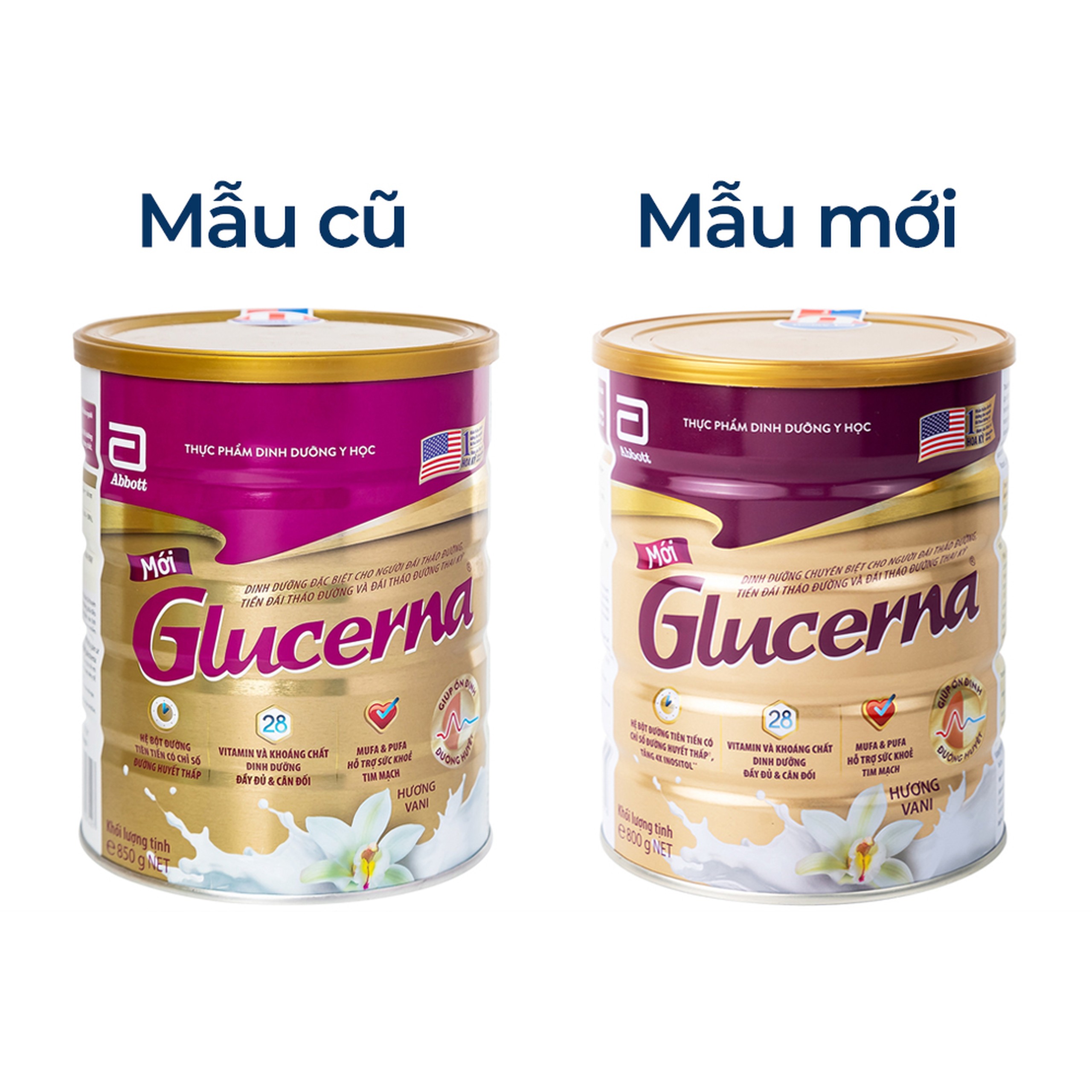 Sữa bổ sung dinh dưỡng đặc biệt cho người đái tháo đường Glucerna Abbott (800g)