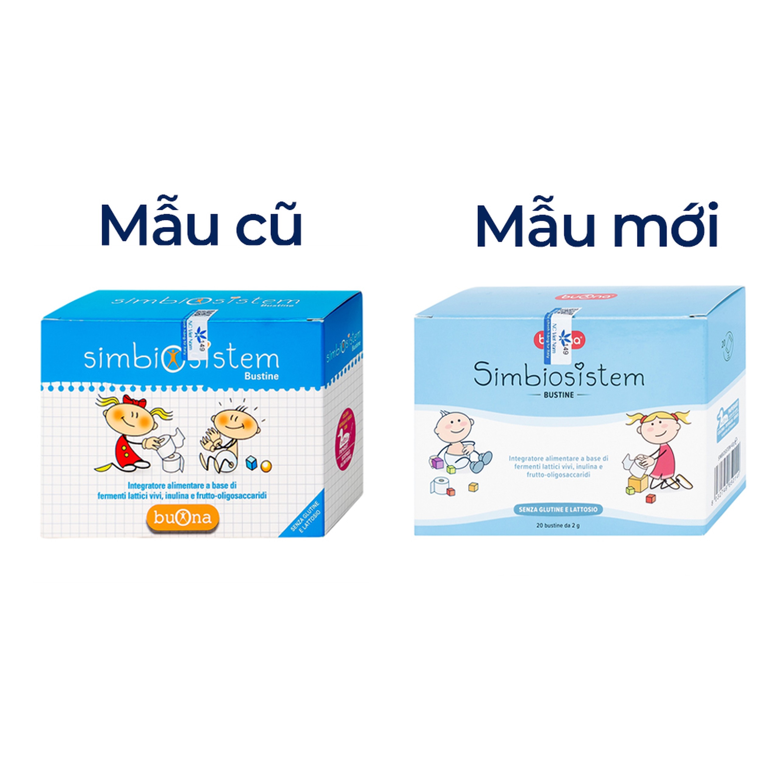 Bổ sung chất xơ và lợi khuẩn Bouna Simbiosistem Bustine (20 gói)