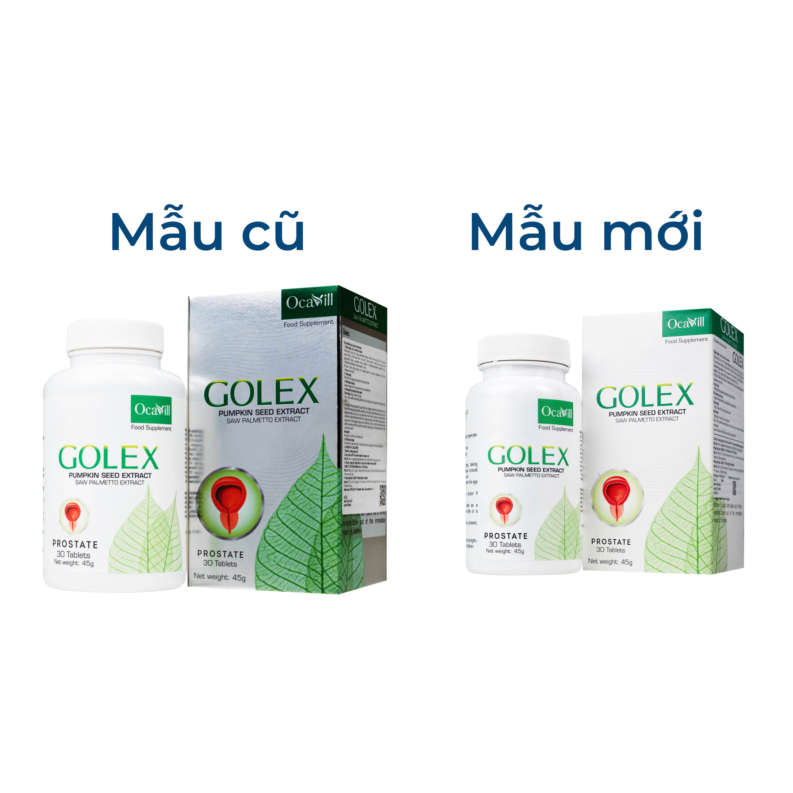 Viên uống Golex Ocavill hỗ trợ chống lại sự phình to của tuyến tiền liệt, cải thiện các rối loạn tiểu tiện (30 viên)