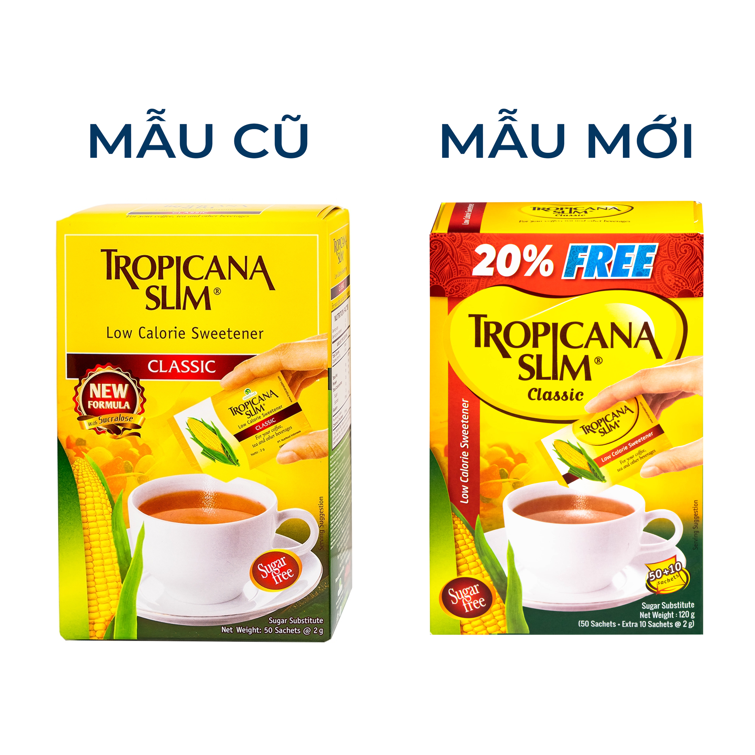Đường Ăn Kiêng Tropicana Slim Classic (50 gói x 2g)