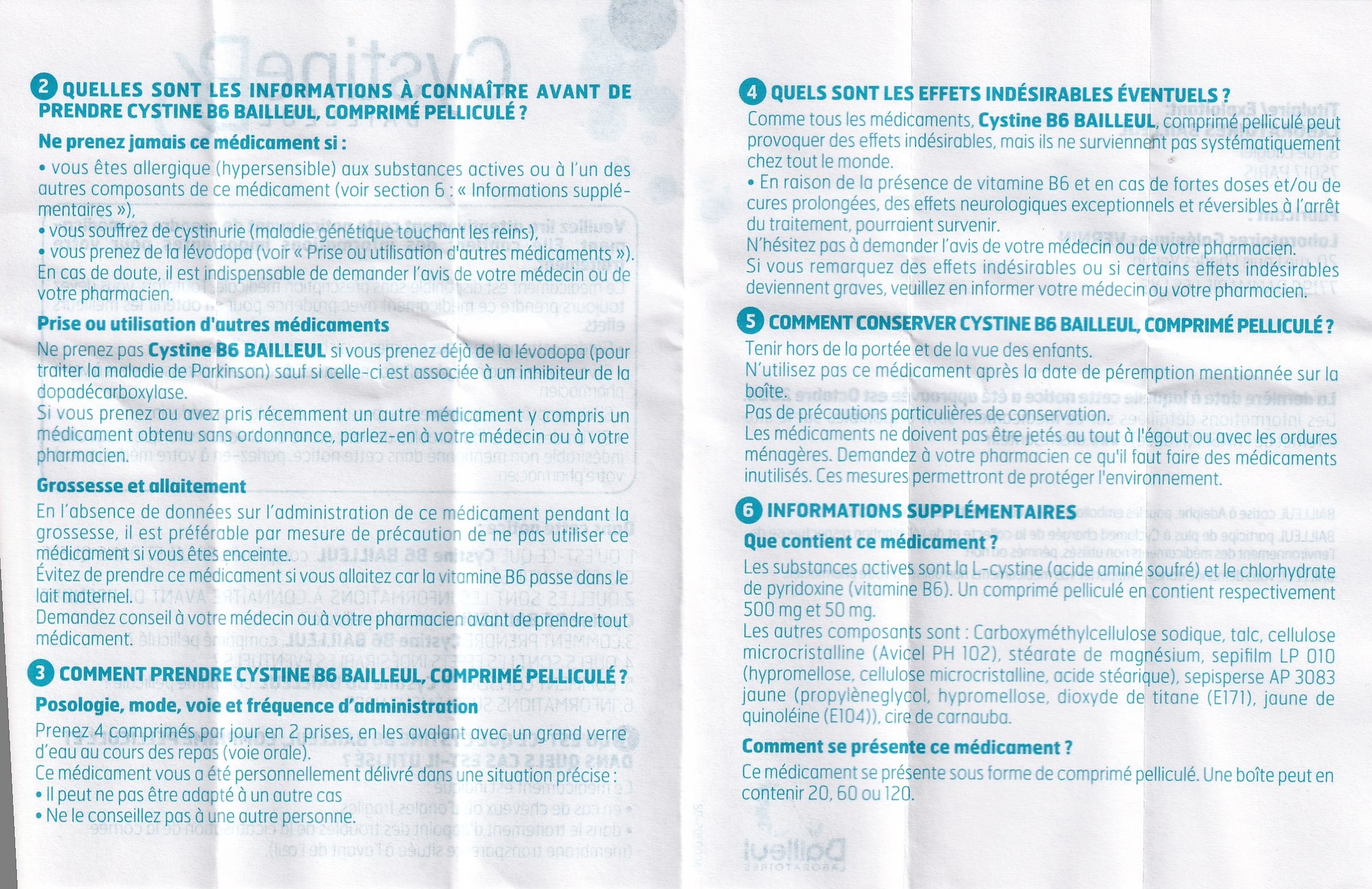 Thuốc Cystine B6 500mg Galeniques Vernin điều trị các bệnh lý liên quan đến tóc và loạn dưỡng móng (20 viên)