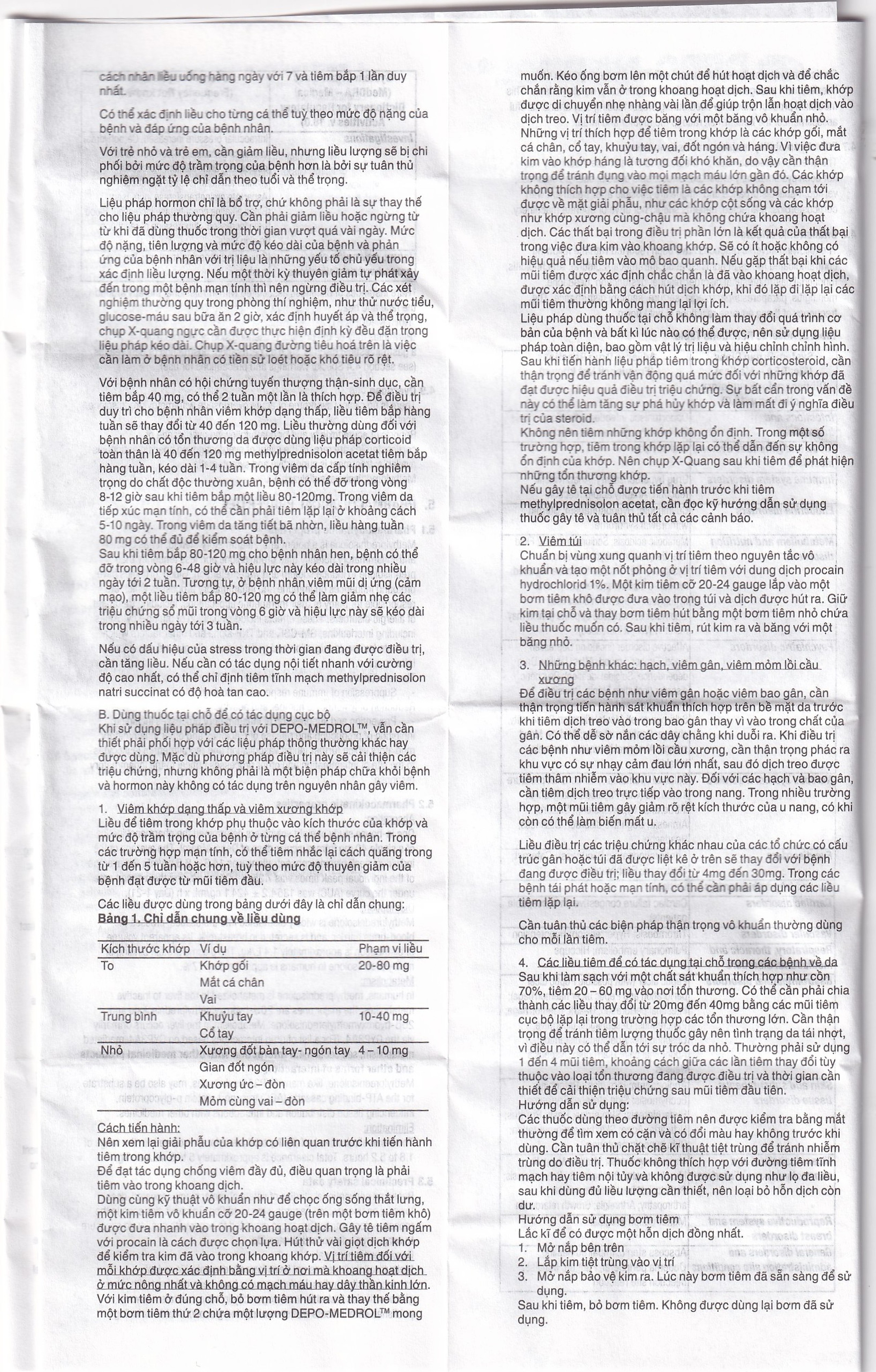 Thuốc tiêm Depo Medrol 40mg Pfizer chống viêm và điều trị các rối loạn về máu, ung thư (1 lọ x 1ml)