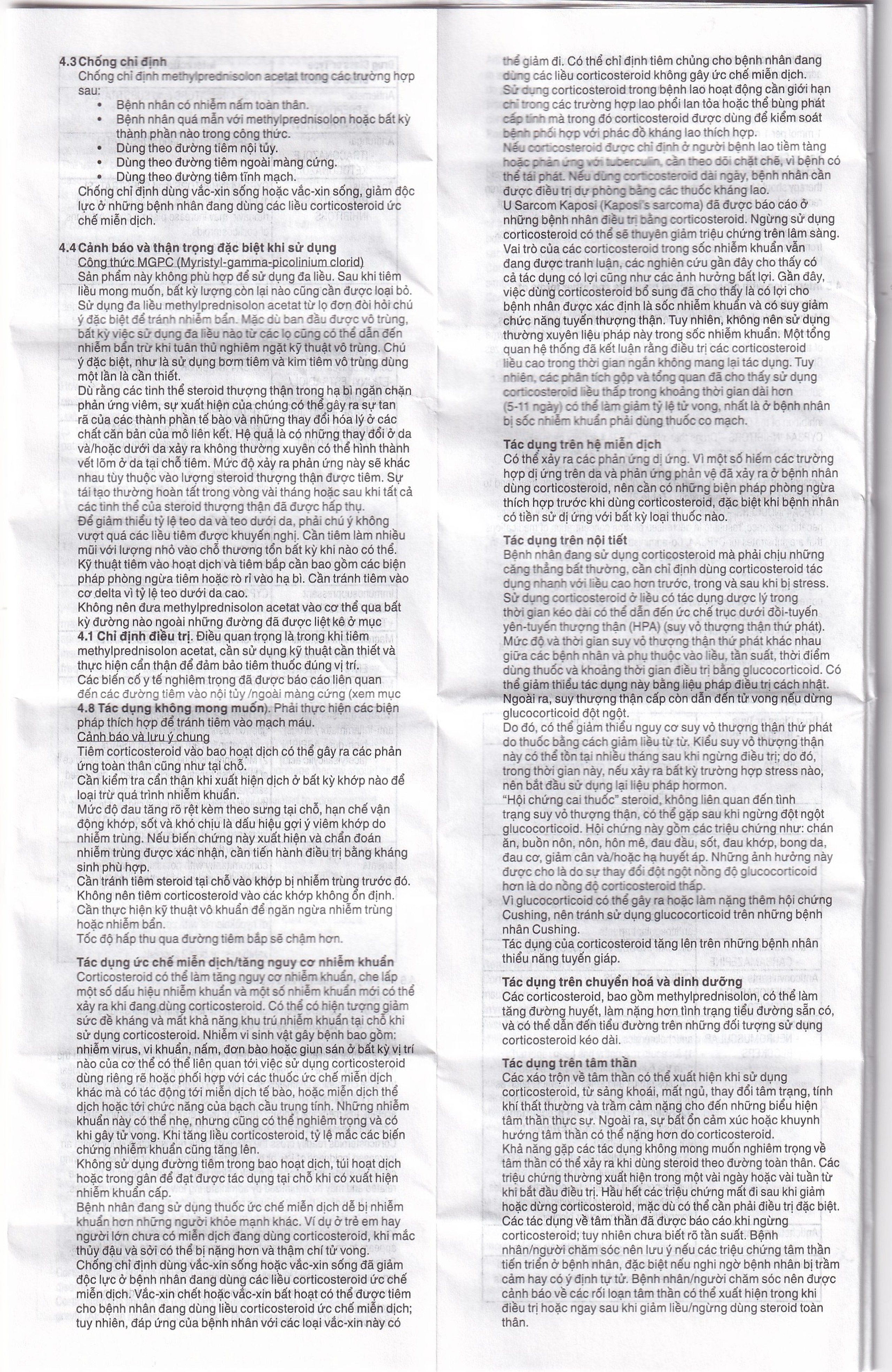 Thuốc tiêm Depo Medrol 40mg Pfizer chống viêm và điều trị các rối loạn về máu, ung thư (1 lọ x 1ml)