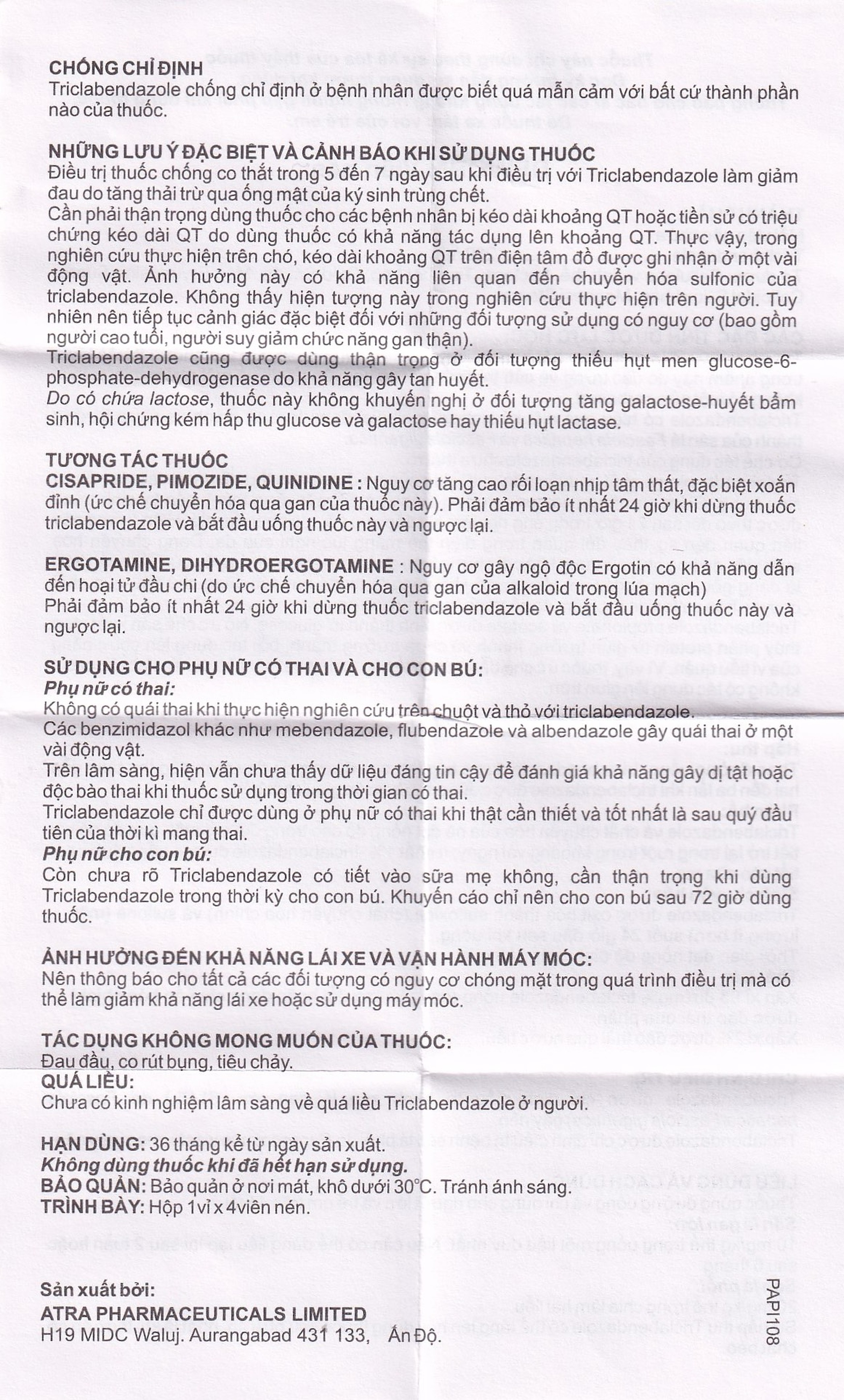 Thuốc Deworm AtraZeneca điều trị bệnh sán lá gan lớn, sán lá phổi (4 viên)