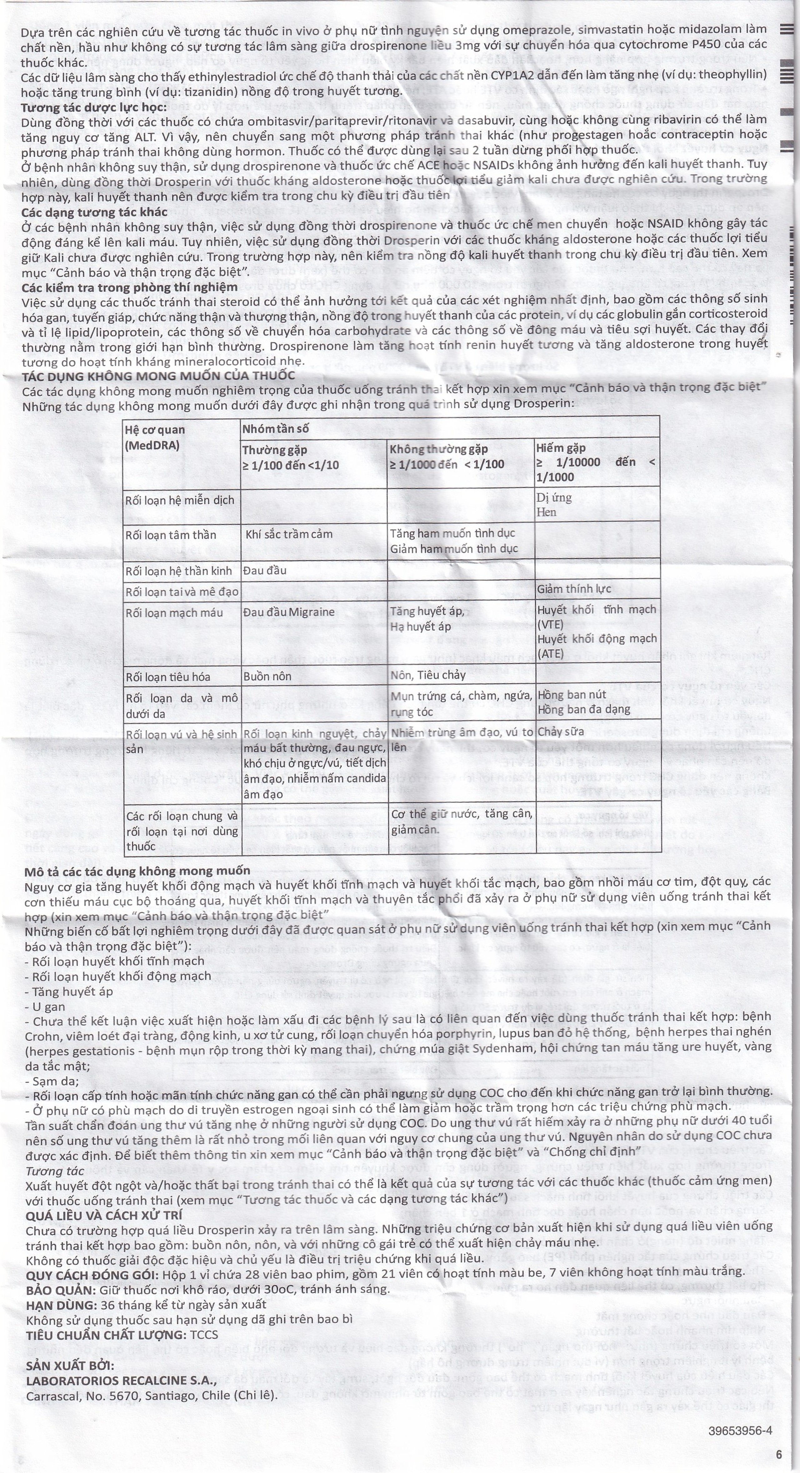 Thuốc tránh thai hằng ngày Drosperin Abbott (1 vỉ x 28 viên)
