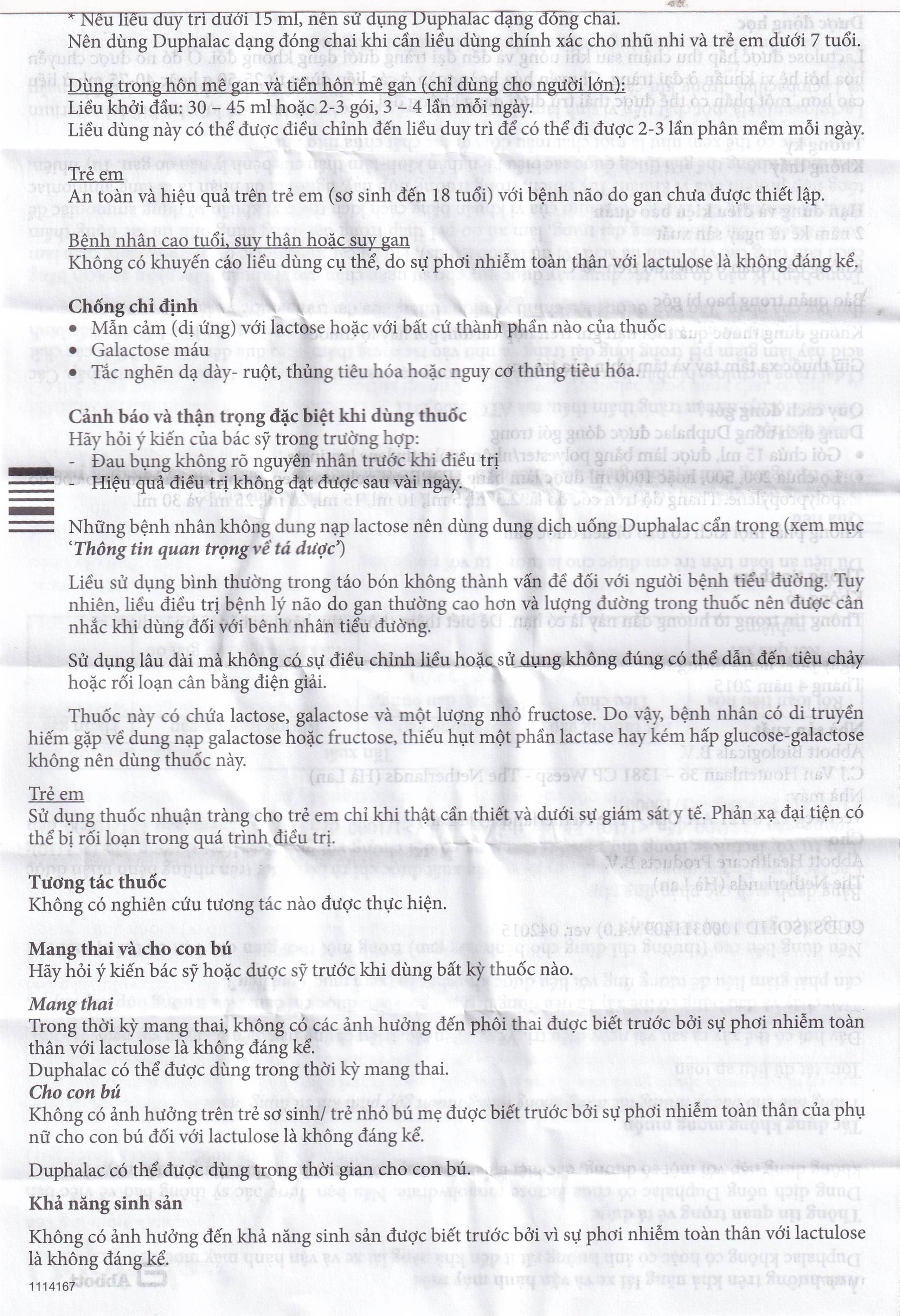 Duphalac (Lactulose) điều trị táo bón hiệu quả và tăng cường lợi khuẩn ruột (20 gói x 15ml)