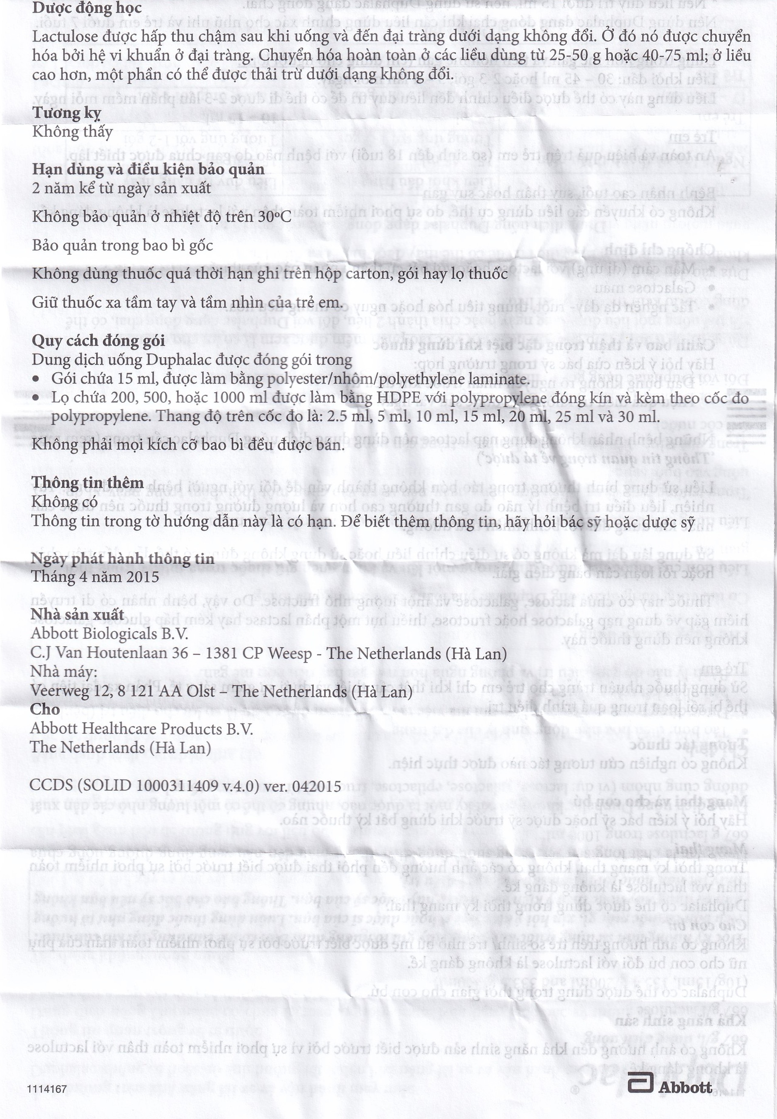 Duphalac (Lactulose) điều trị táo bón hiệu quả và tăng cường lợi khuẩn ruột (20 gói x 15ml)