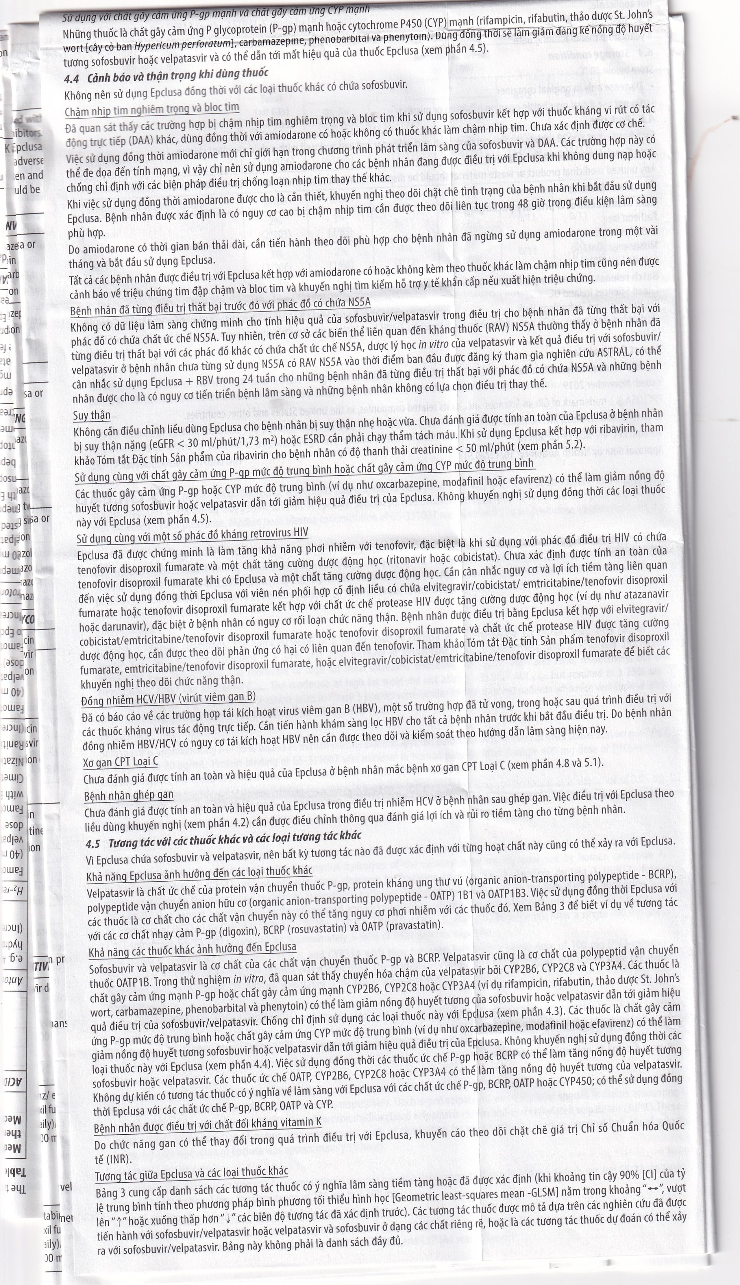 Thuốc Epclusa 400mg/100mg Gilead điều trị viêm gan C mãn tính (28 viên)