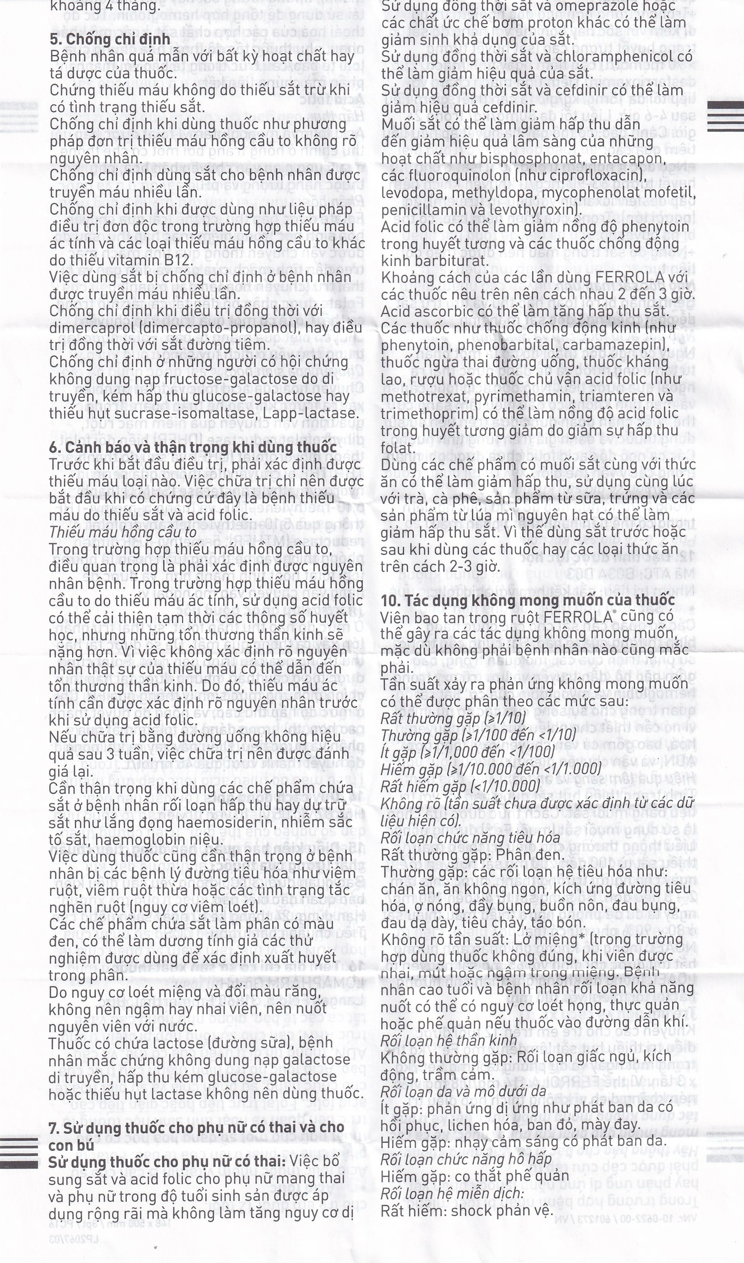 Thuốc Ferrola Worwag điều trị thiếu máu do thiếu sắt (5 vỉ x 10 viên)