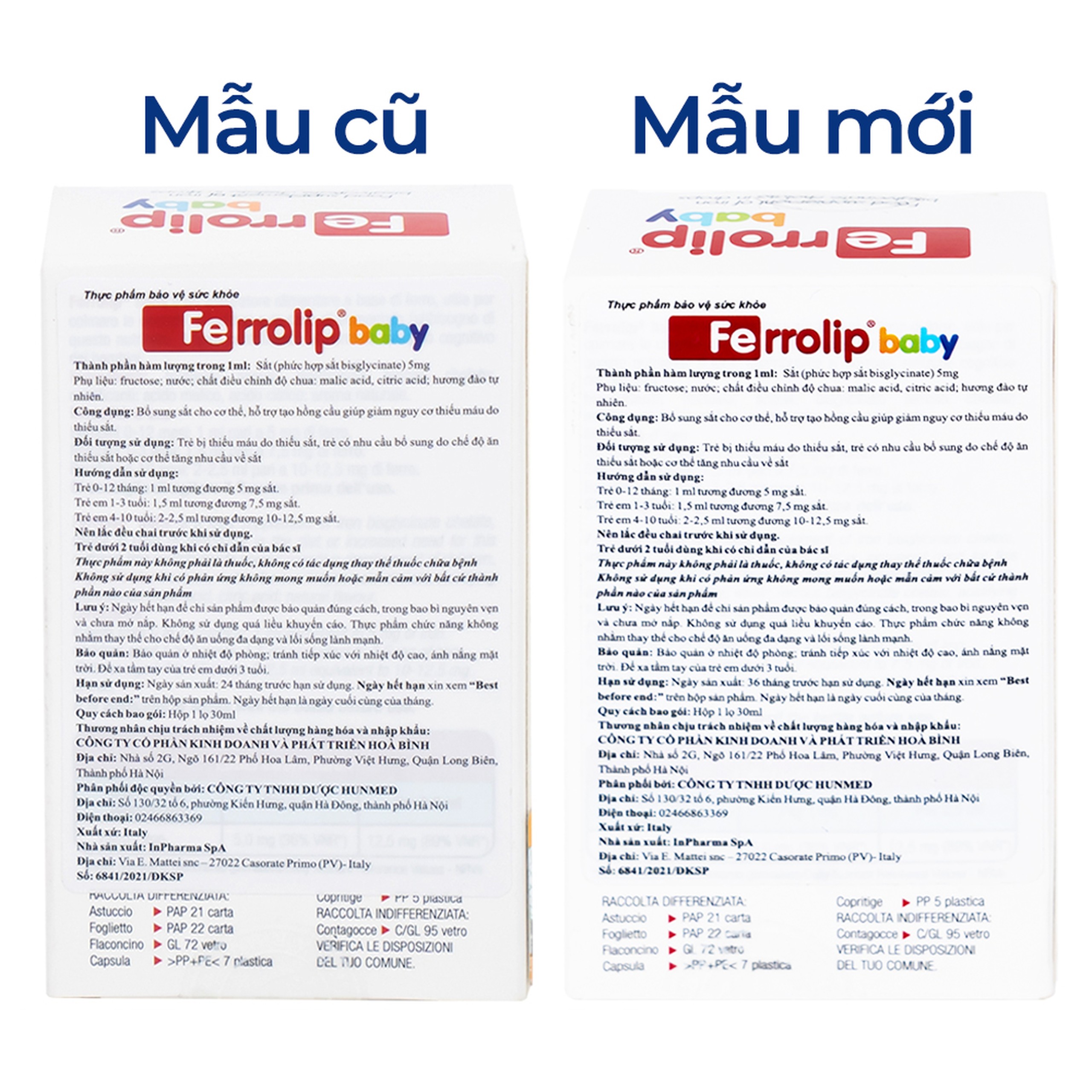  Dung dịch Ferrolip Baby InPharma SpA bổ sung sắt, giảm nguy cơ thiếu máu (30ml)