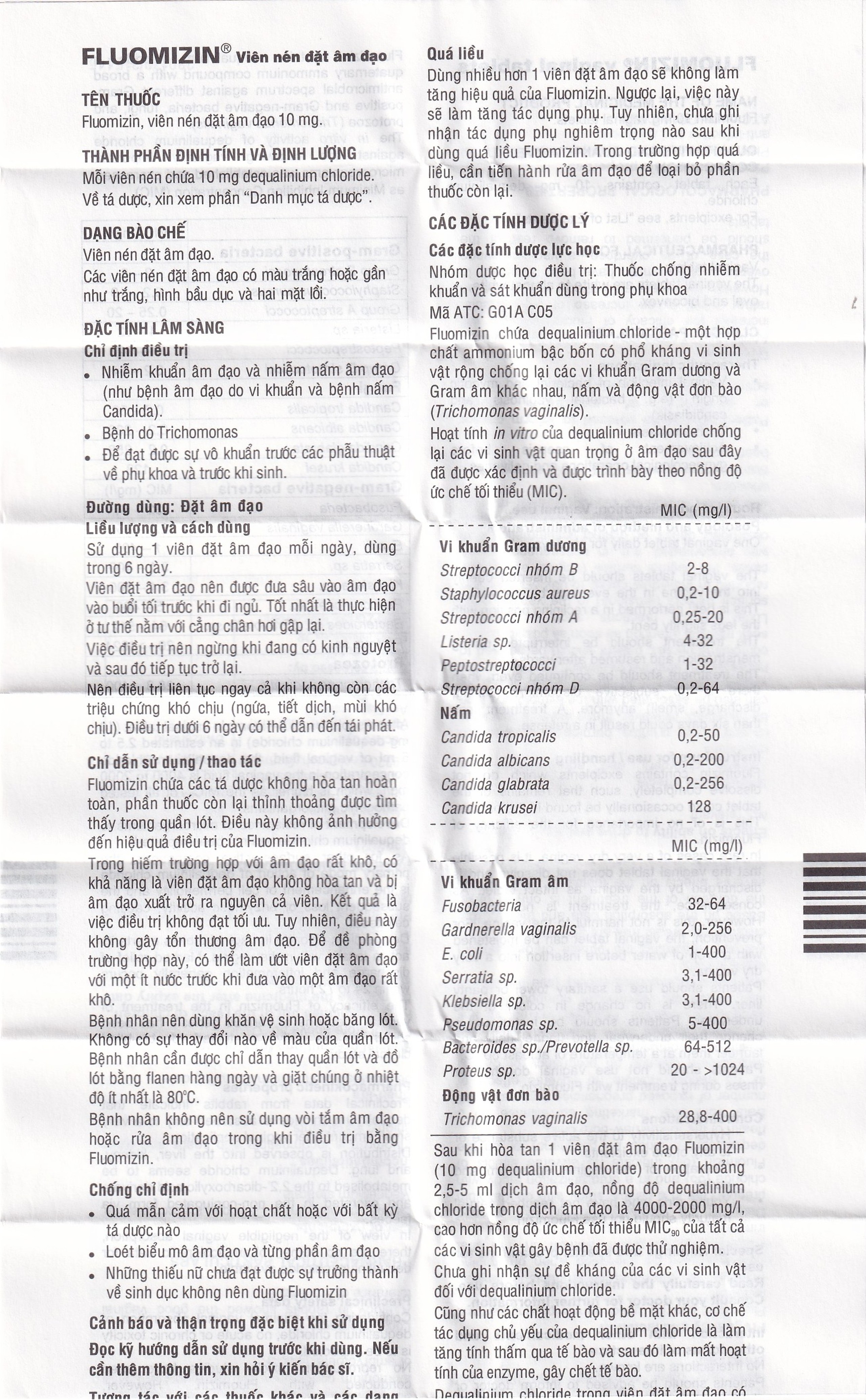 Viên đặt âm đạo Fluomizin Medinova điều trị nhiễm nấm âm đạo, nhiễm khuẩn âm đạo (1 vỉ x 6 viên)
