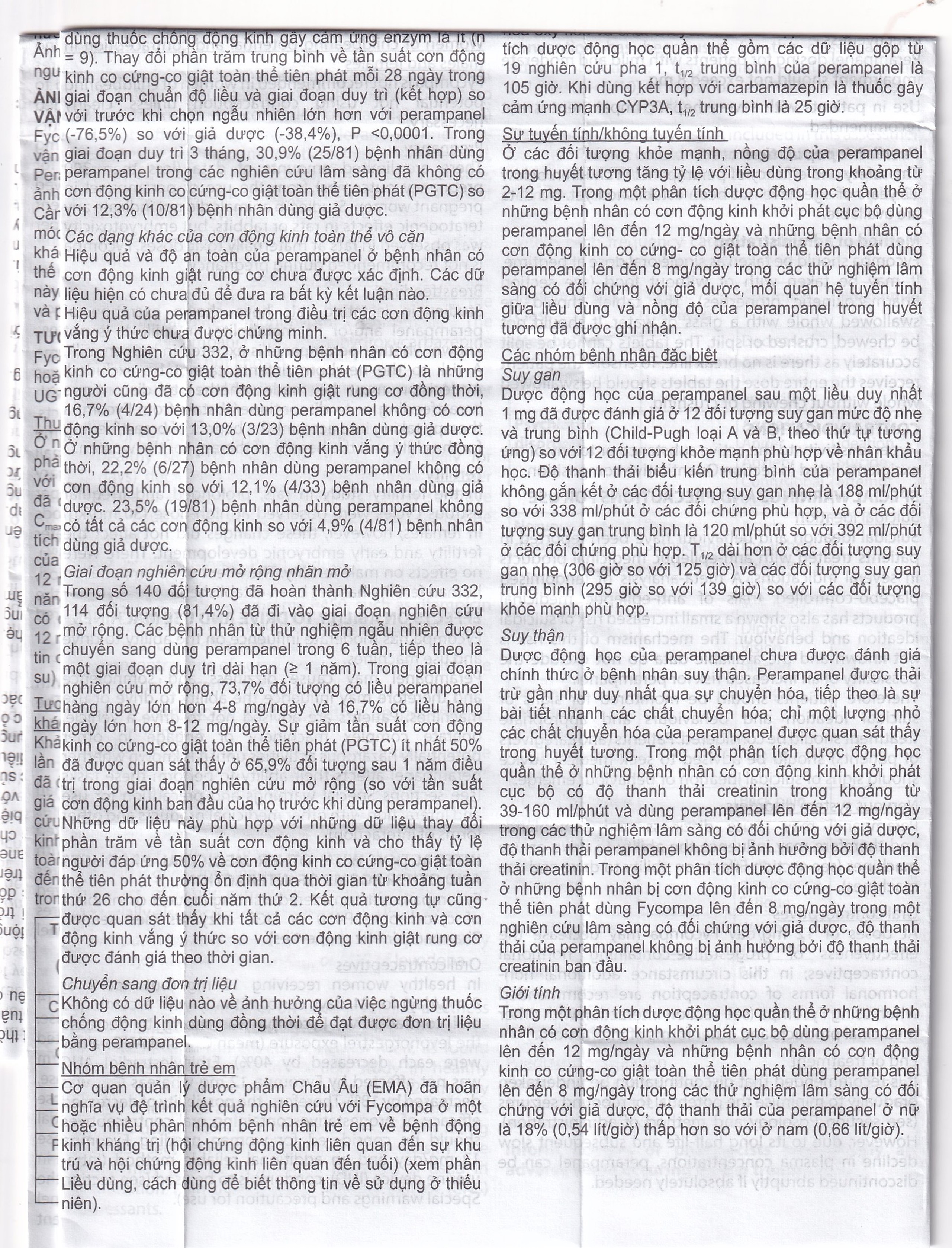 Thuốc Fycompa 2mg Eisai điều trị bổ trợ cơn động kinh (2 vỉ x 14 viên)