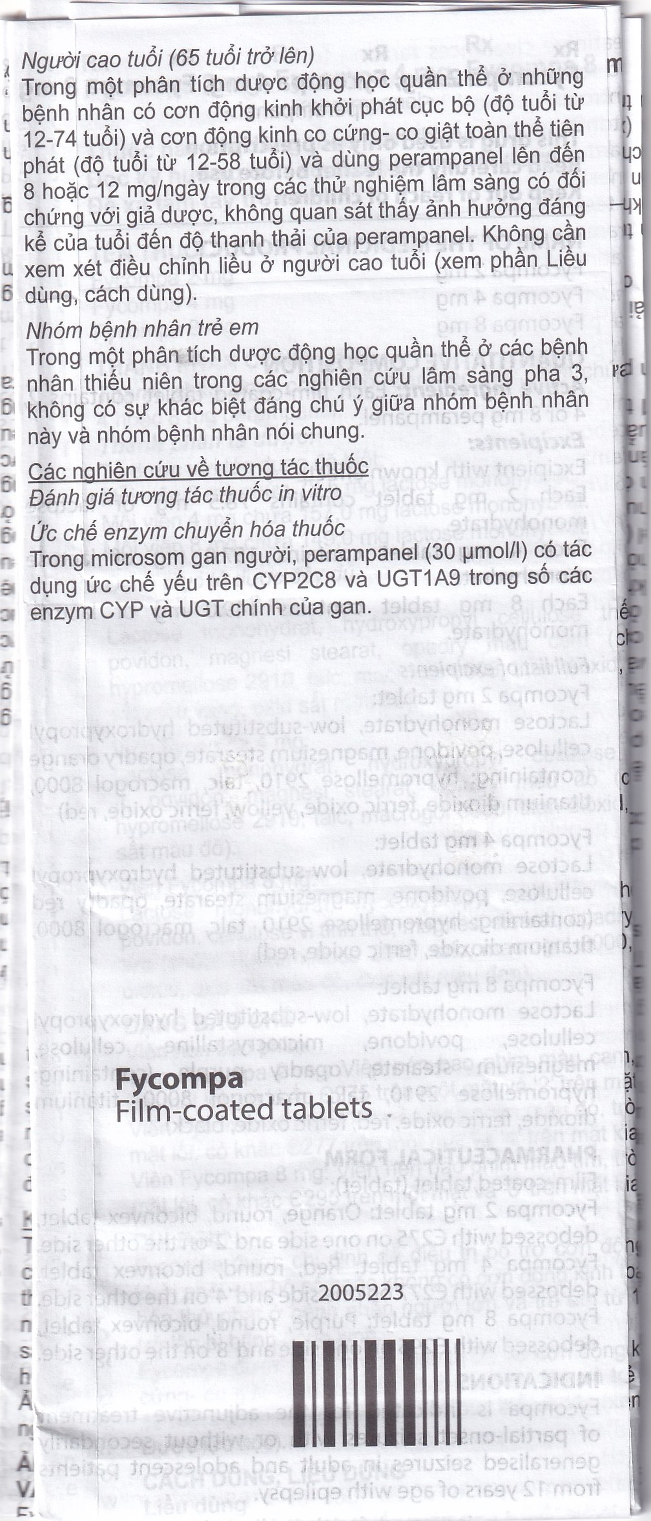 Thuốc Fycompa 2mg Eisai điều trị bổ trợ cơn động kinh (2 vỉ x 14 viên)