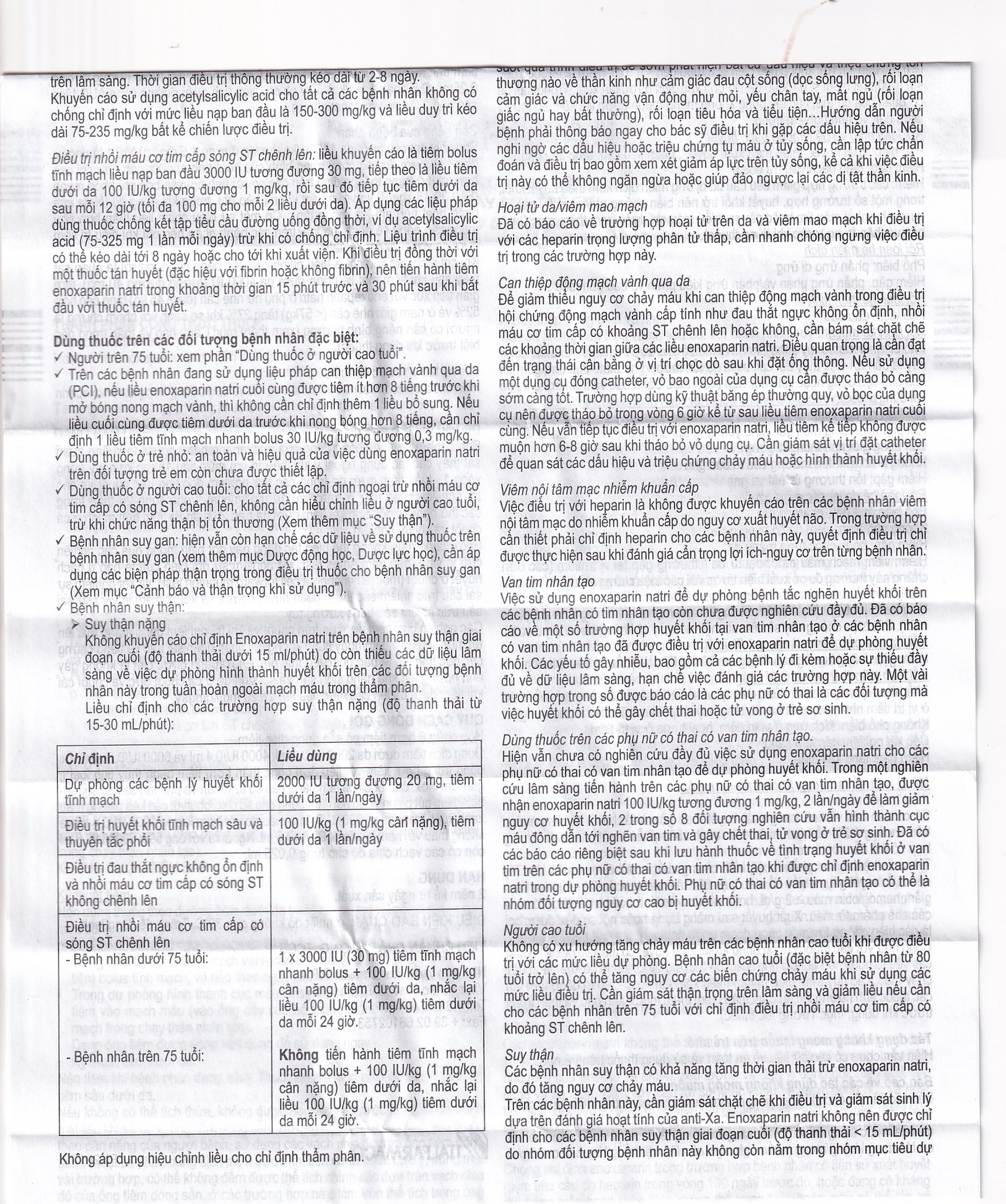 Thuốc tiêm Gemapaxane 4000/0.4ml Italfarmaco dự phòng huyết khối tĩnh mạch (6 bơm tiêm)