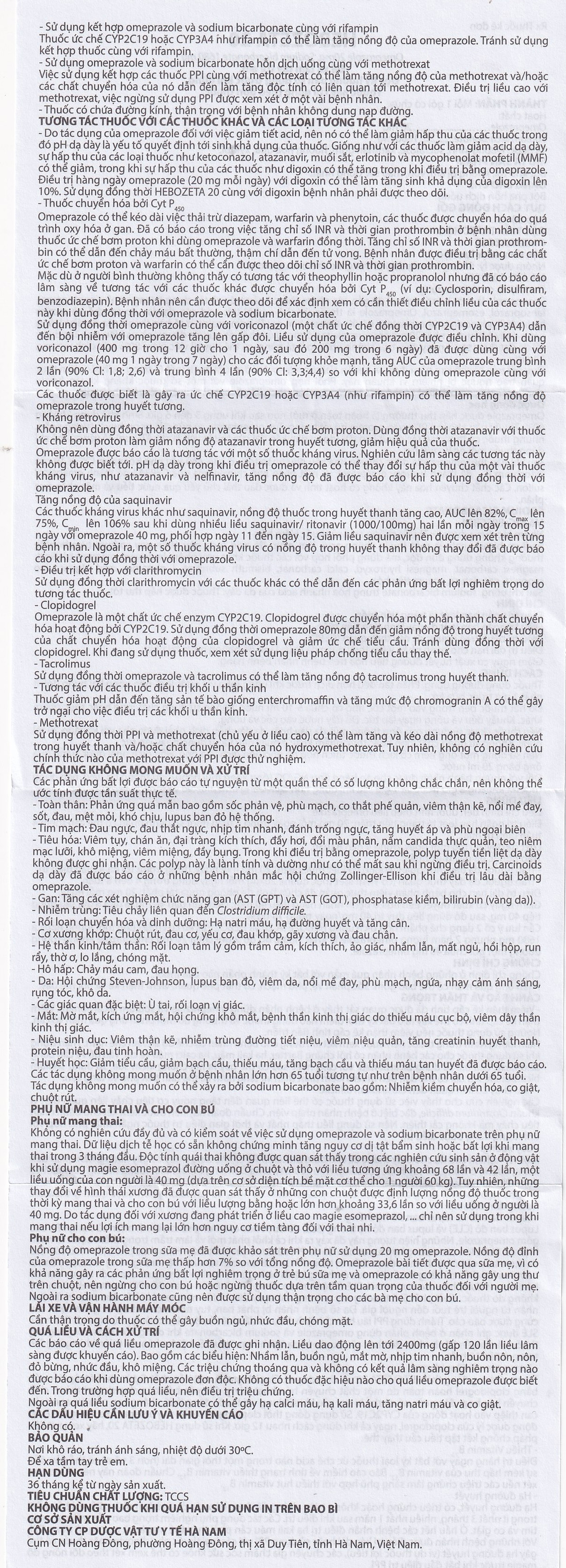 Thuốc Hebozeta 20 Hamedi điều trị ngắn hạn loét tá tràng tiến triển (30 gói)