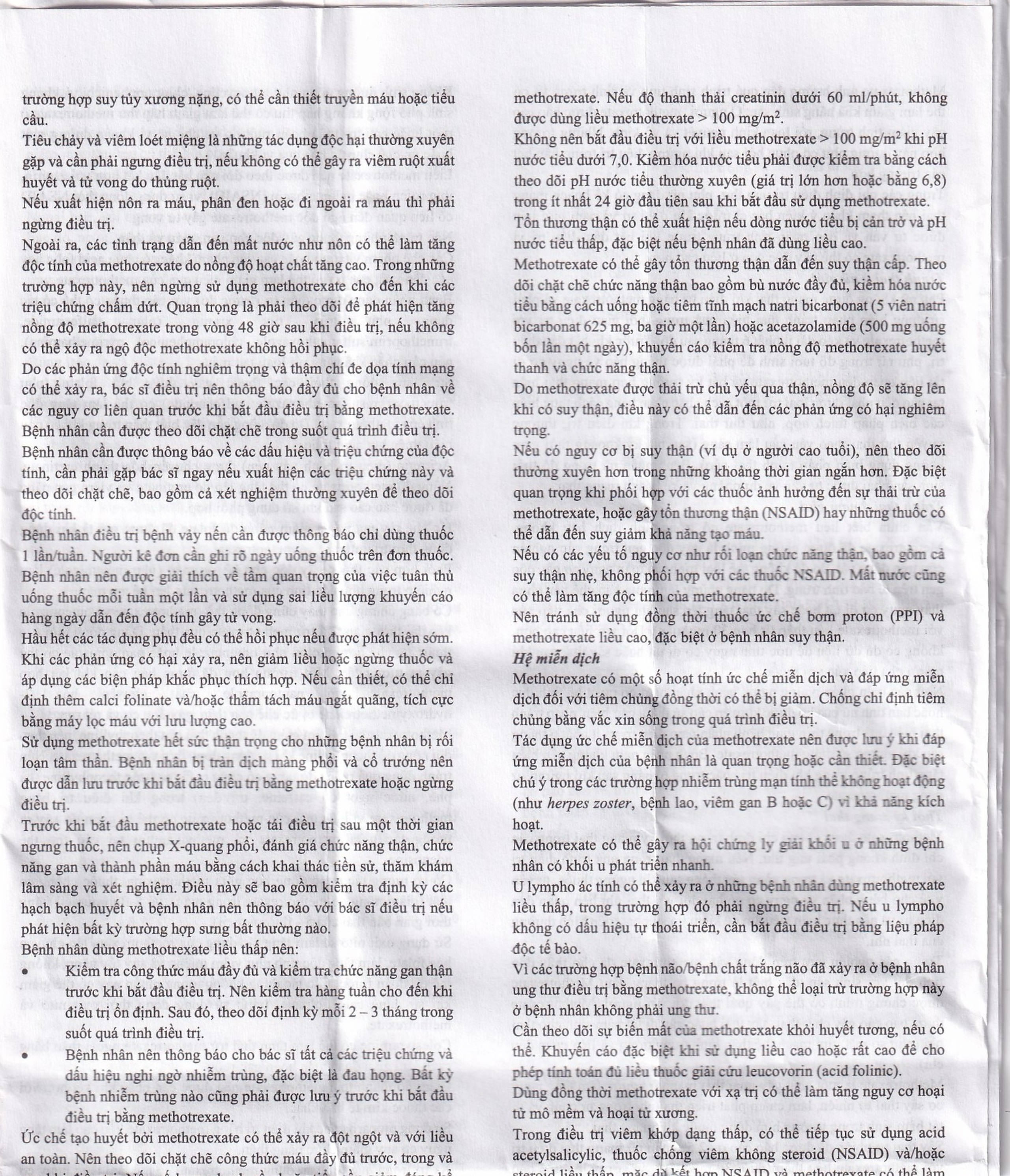 Thuốc Hemetrex 2,5mg Herabiopharm điều trị viêm khớp dạng thấp nặng (10 vỉ x 10 viên)