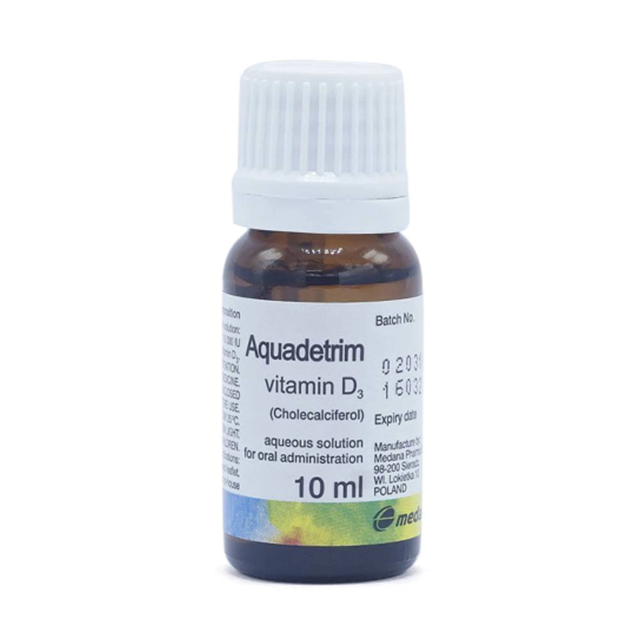 Dung dịch uống Aquadetrim Vitamin D3 Medana phòng ngừa còi xương, loãng xương (10ml)