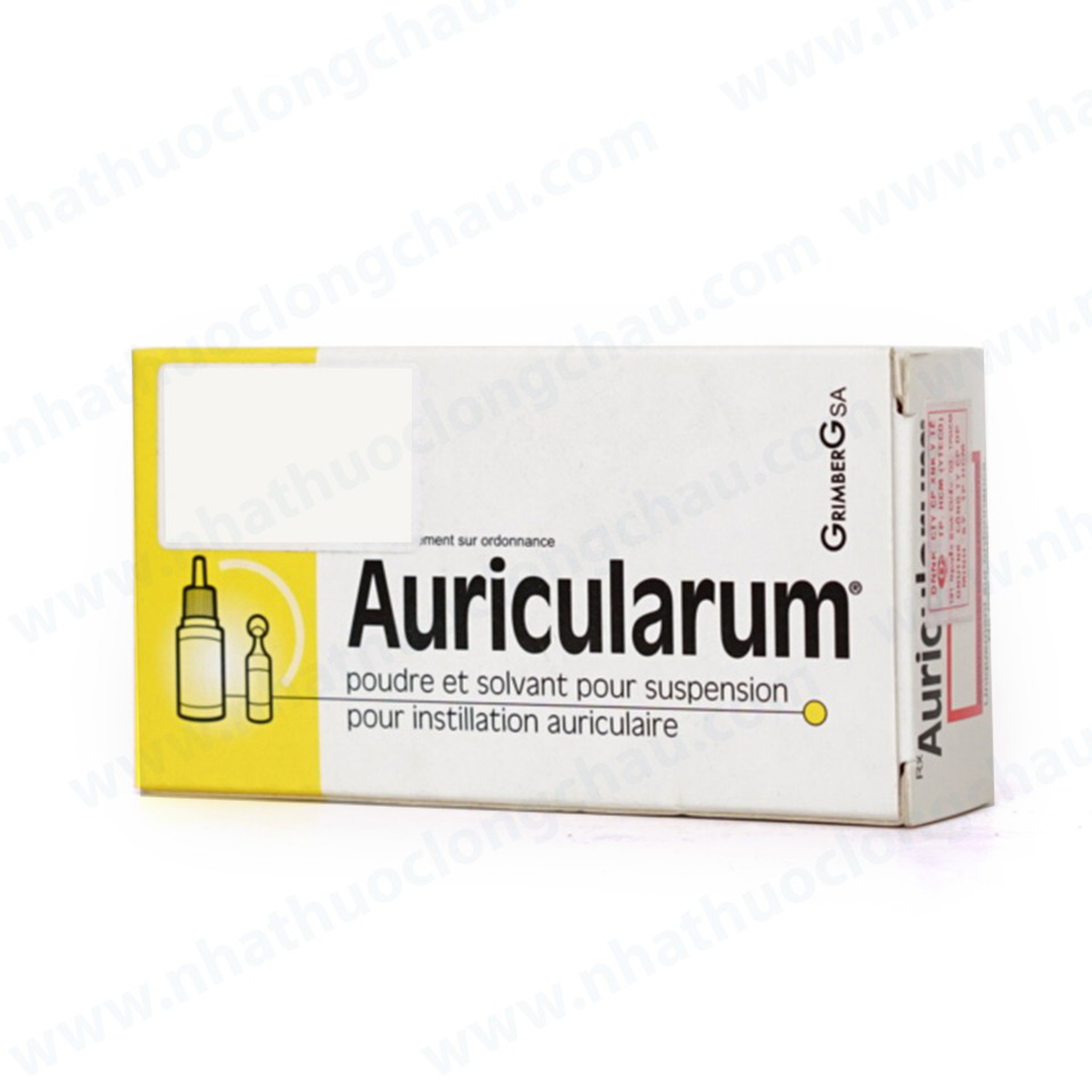 Thuốc nhỏ tai Auricularum điều trị viêm tai (1 lọ bột x 1 ống dung môi 10ml)