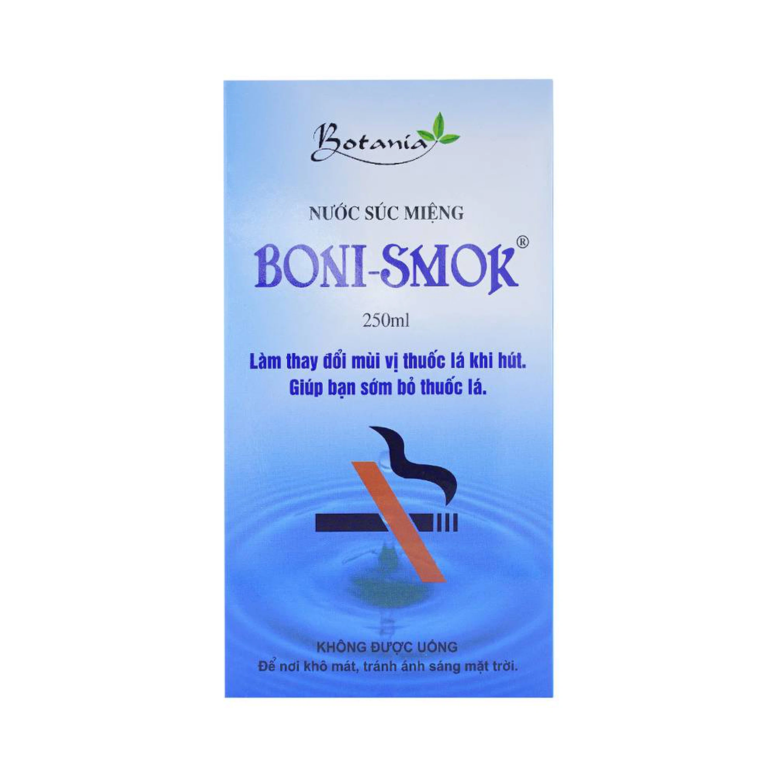 Nước súc miệng Boni-Smok làm thay đổi mùi vị thuốc lá khi hút, giúp bạn sớm bỏ thuốc lá (250ml)