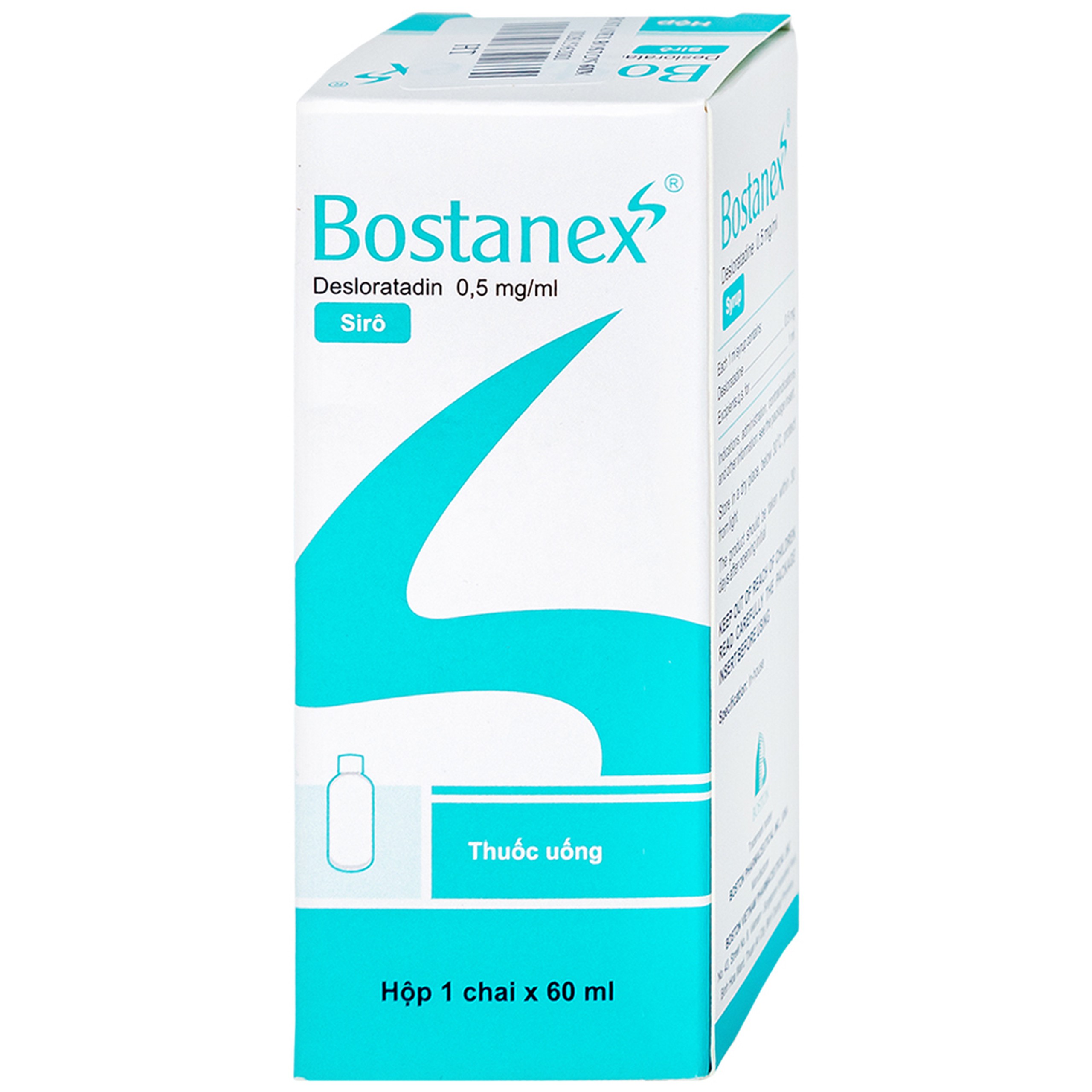Thuốc Bostanex Boston giảm viêm mũi dị ứng, nổi mày đay (60ml)