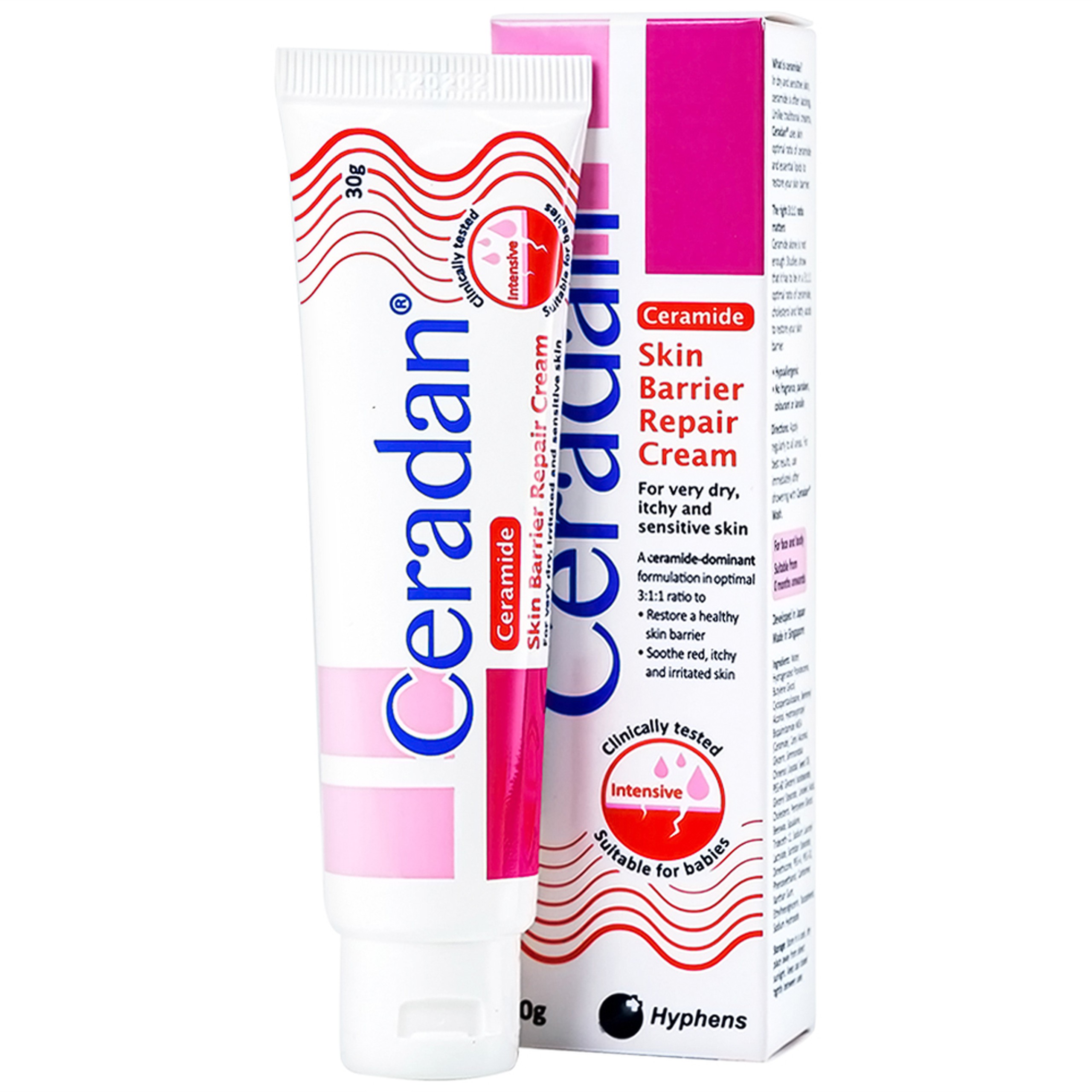 Kem phục hồi da Ceradan Ceramide Skin Barrier Repair Cream dành cho da khô, kích ứng và nhạy cảm (30g)