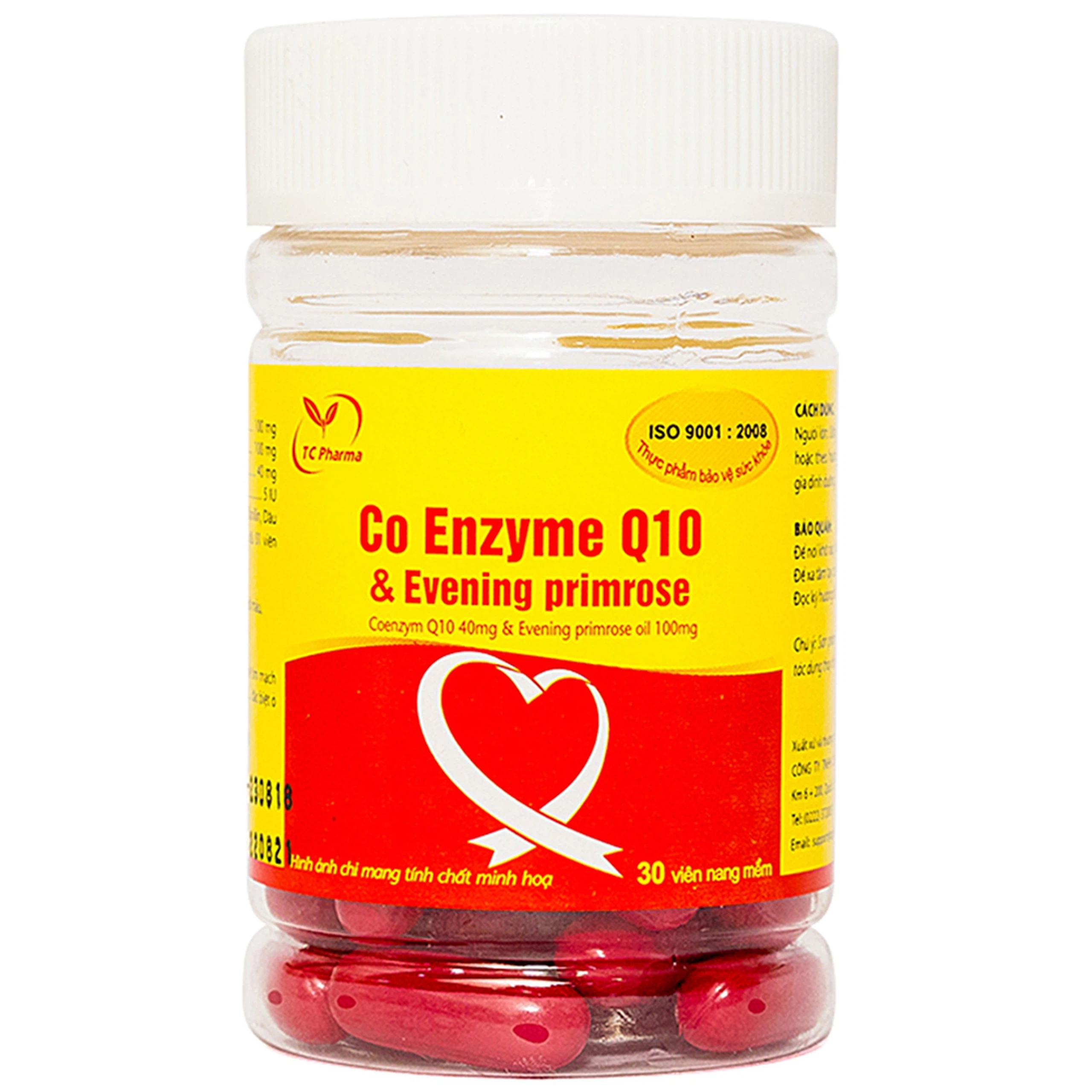 Viên uống Co Enzyme Q10 & Evening primrose Thành Công hỗ trợ chức năng tim mạch (30 viên)