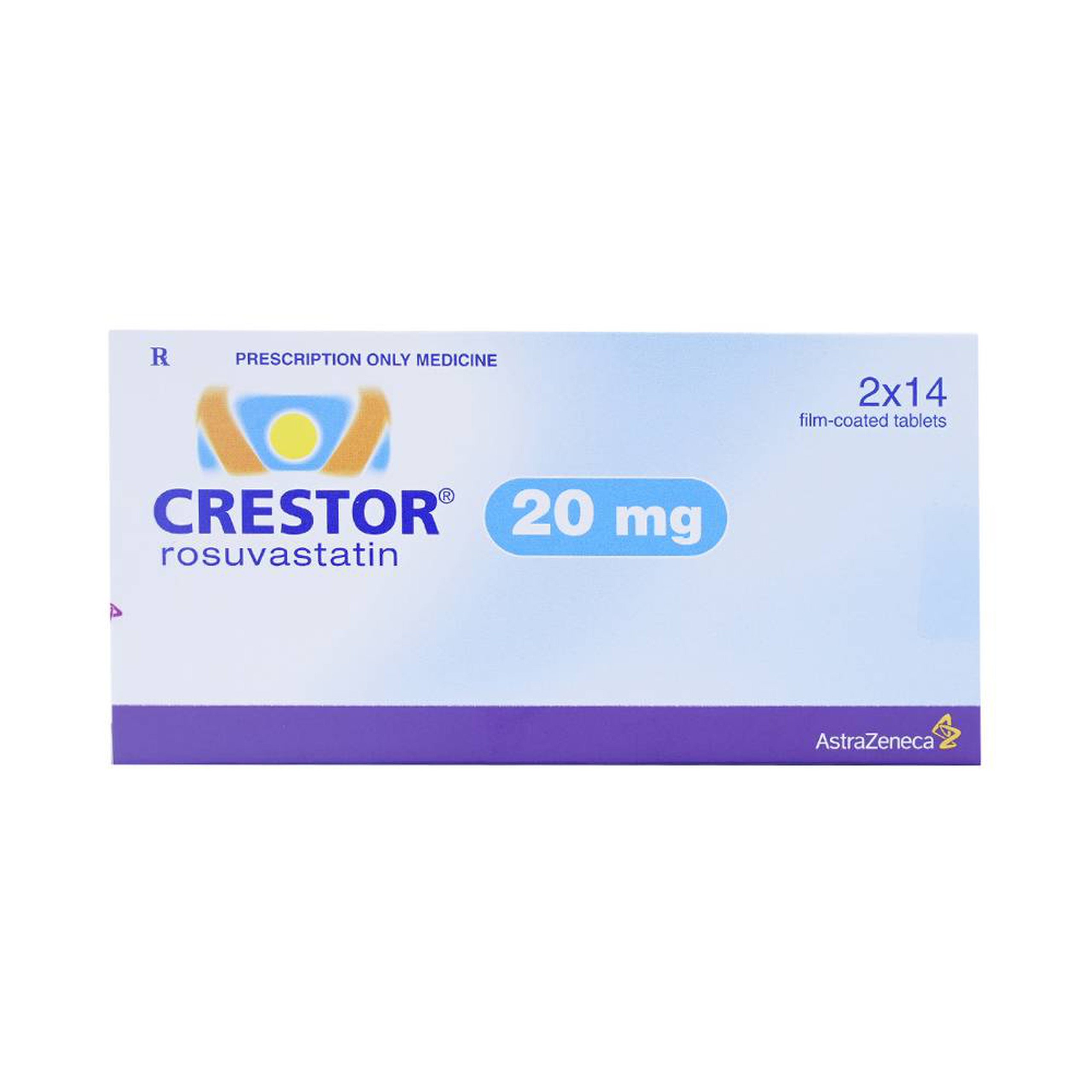 Thuốc Crestor 20mg AstraZeneca điều trị tăng cholesterol máu nguyên phát (2 vỉ x 14 viên)