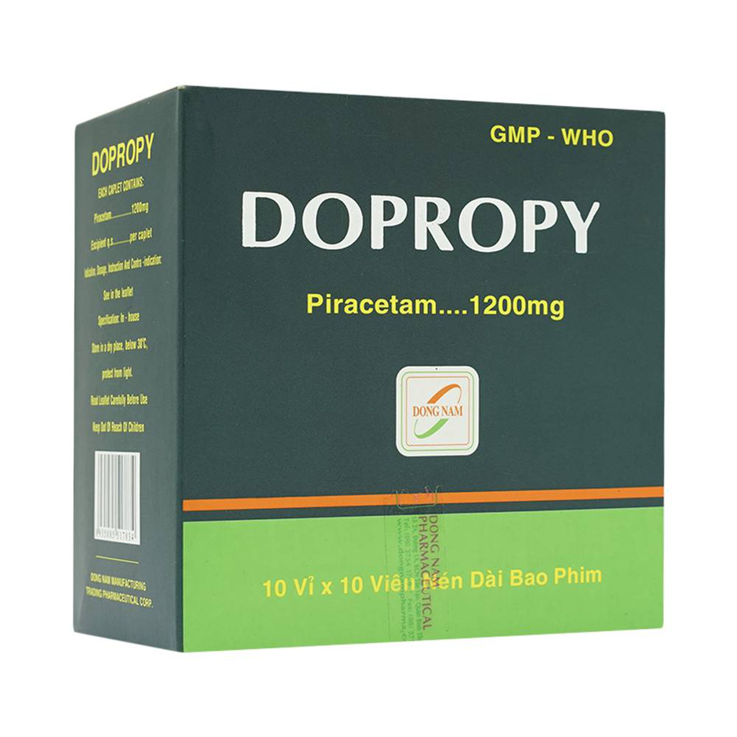 Thuốc Dopropy 1200mg Đông Nam điều trị triệu chứng chóng mặt (10 vỉ x 10 viên)