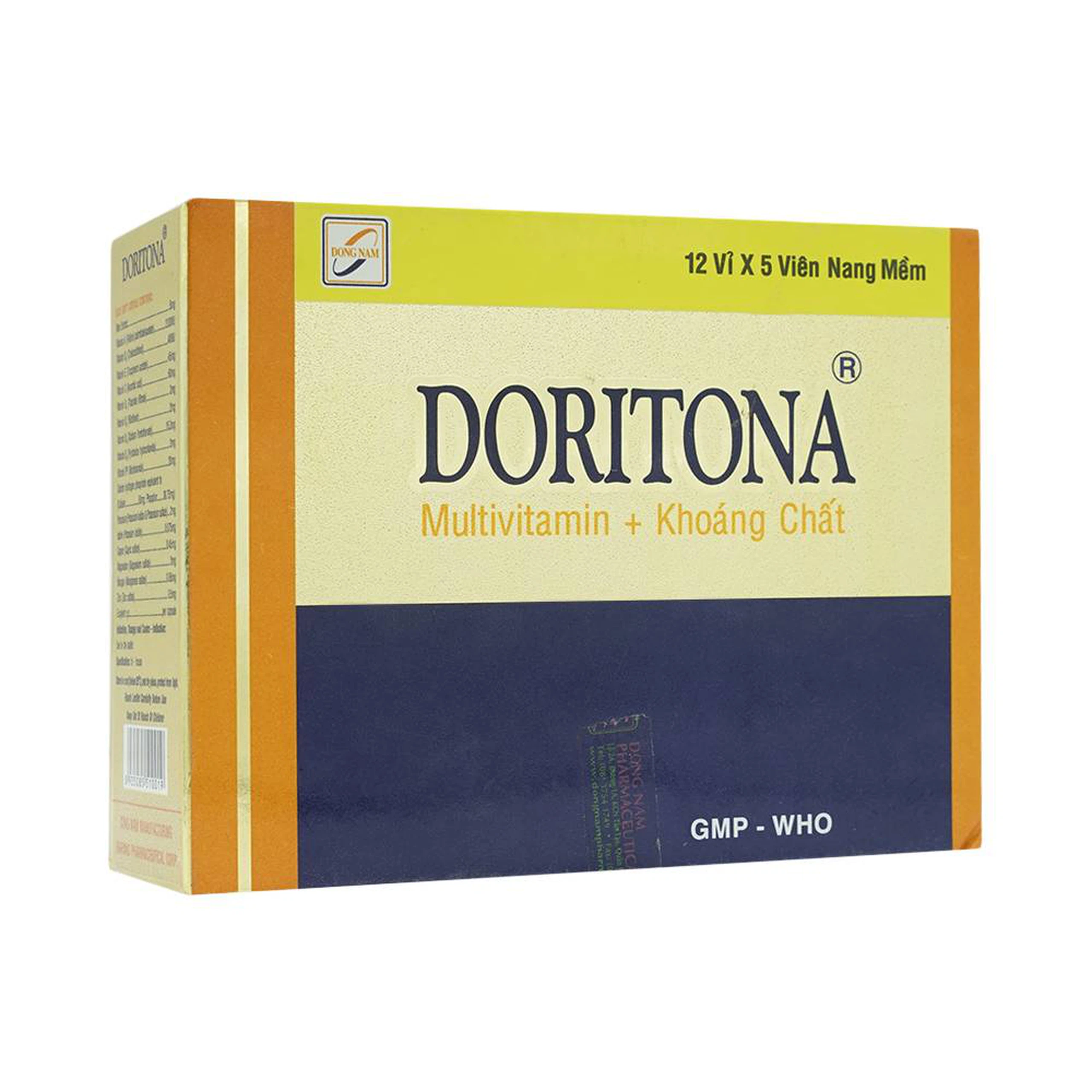 Thuốc Doritona Đông Nam bổ sung multivitamin và khoáng chất (12 vỉ x 5 viên)